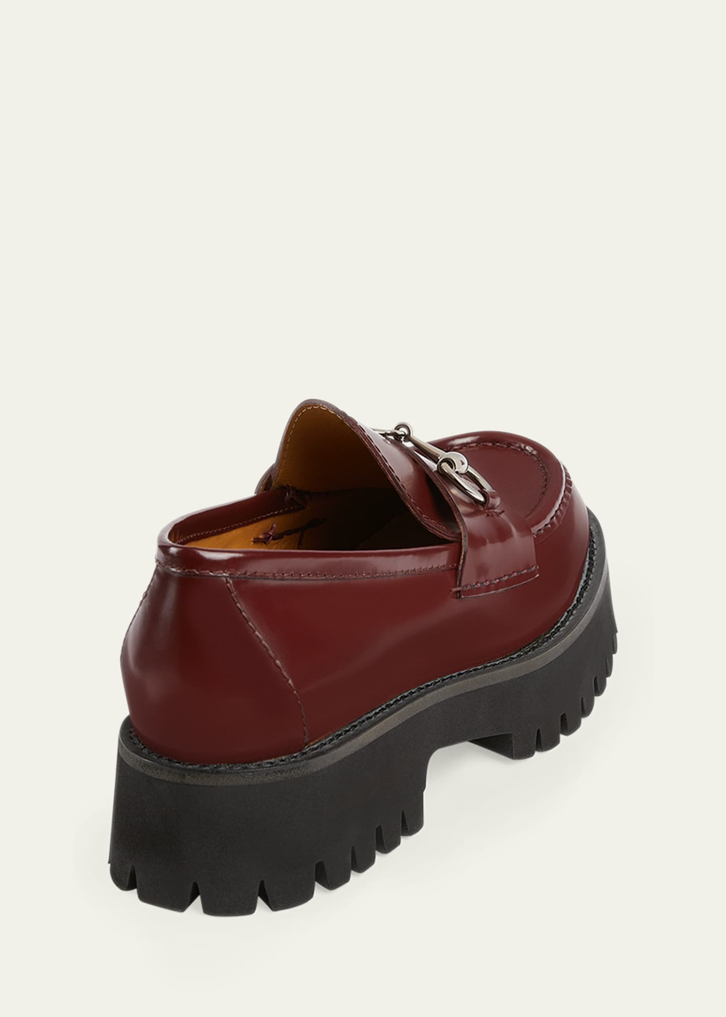 Gucci Sylke Leather Bit Loafers Image 4 of 5