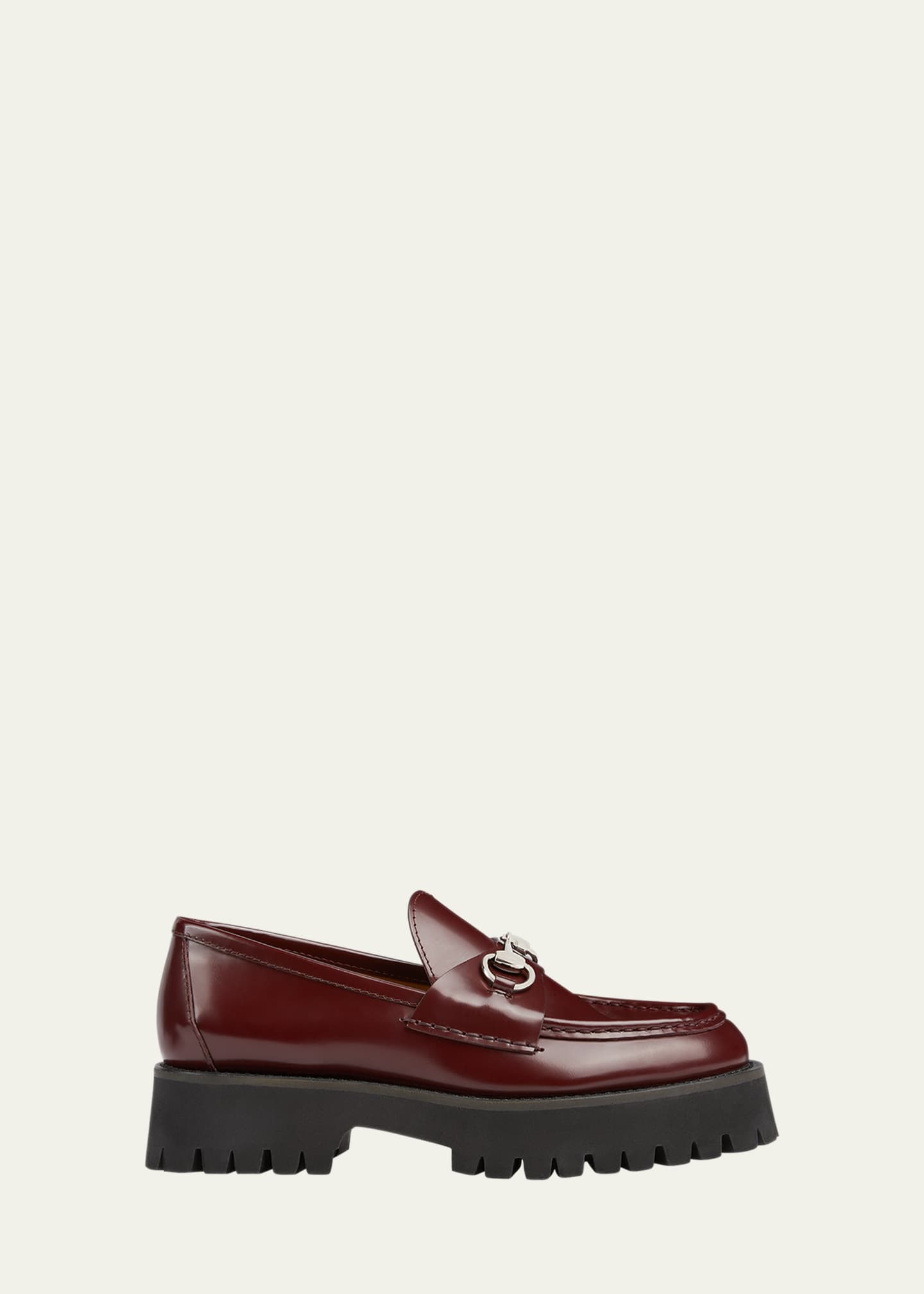 Gucci Sylke Leather Bit Loafers Image 1 of 5