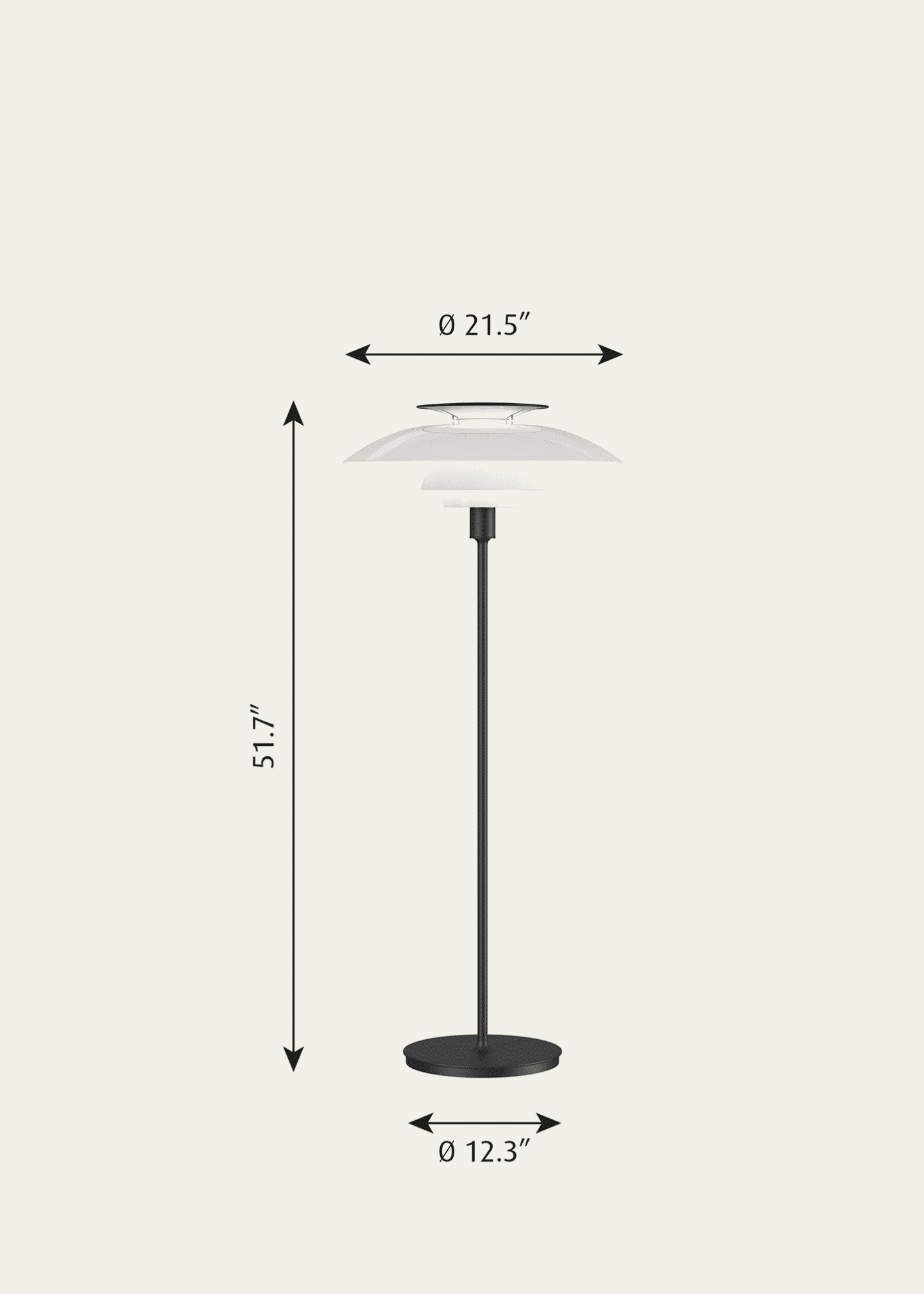Louis Poulsen PH 80 Floor Lamp, 52" Image 2 of 4