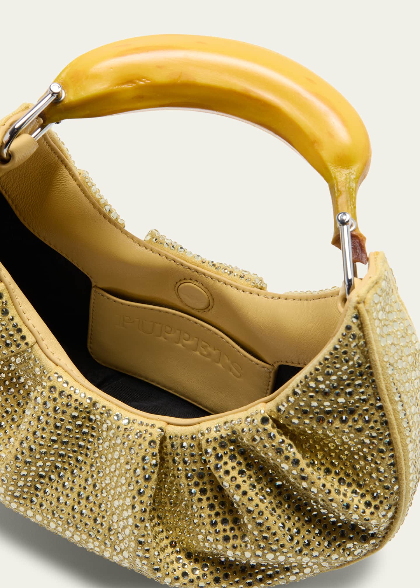 PUPPETS AND PUPPETS Banana Crystal Rhinestone Hobo Bag Bergdorf Goodman