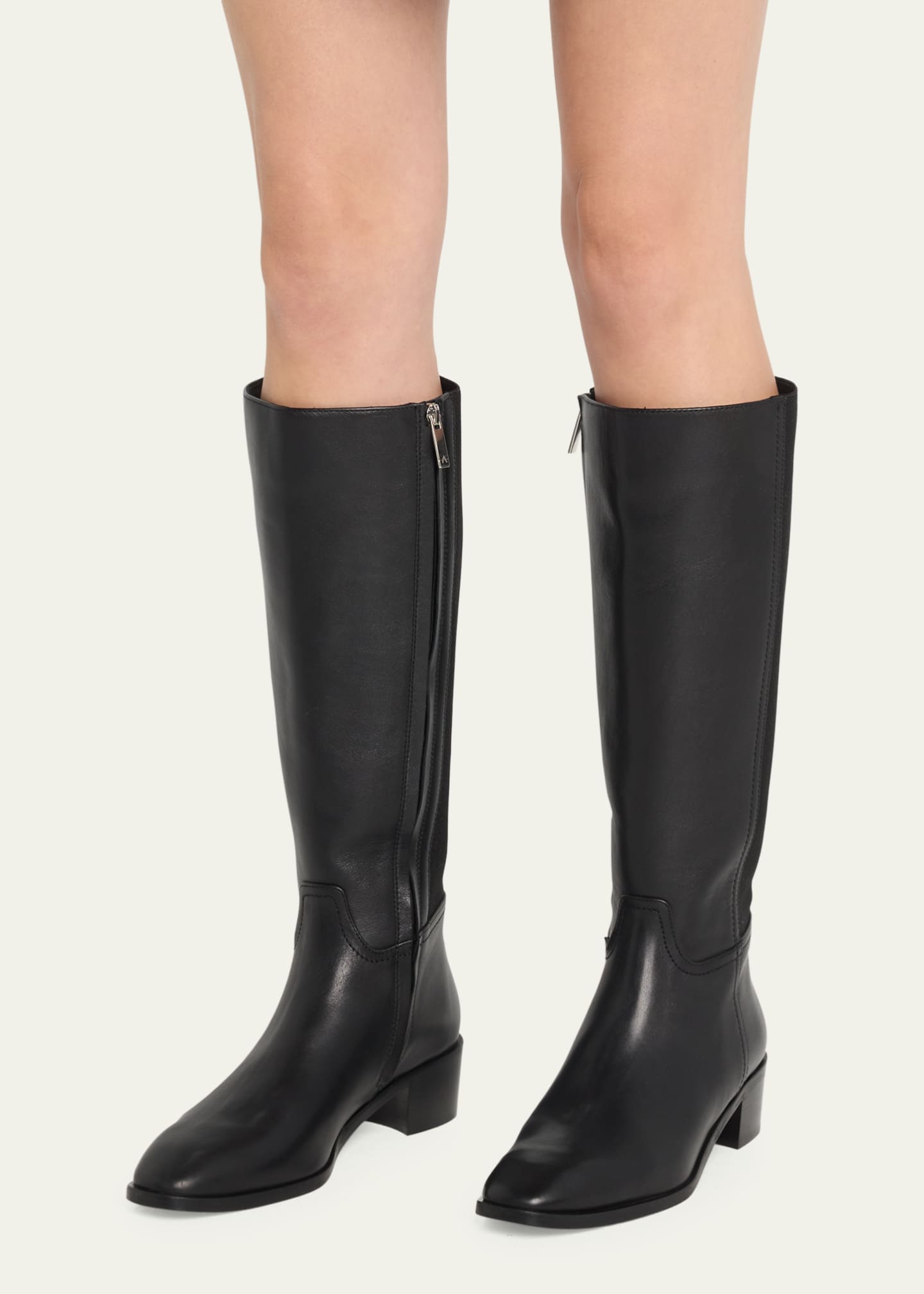 Aquatalia Ricarda Leather Riding Boots - Bergdorf Goodman