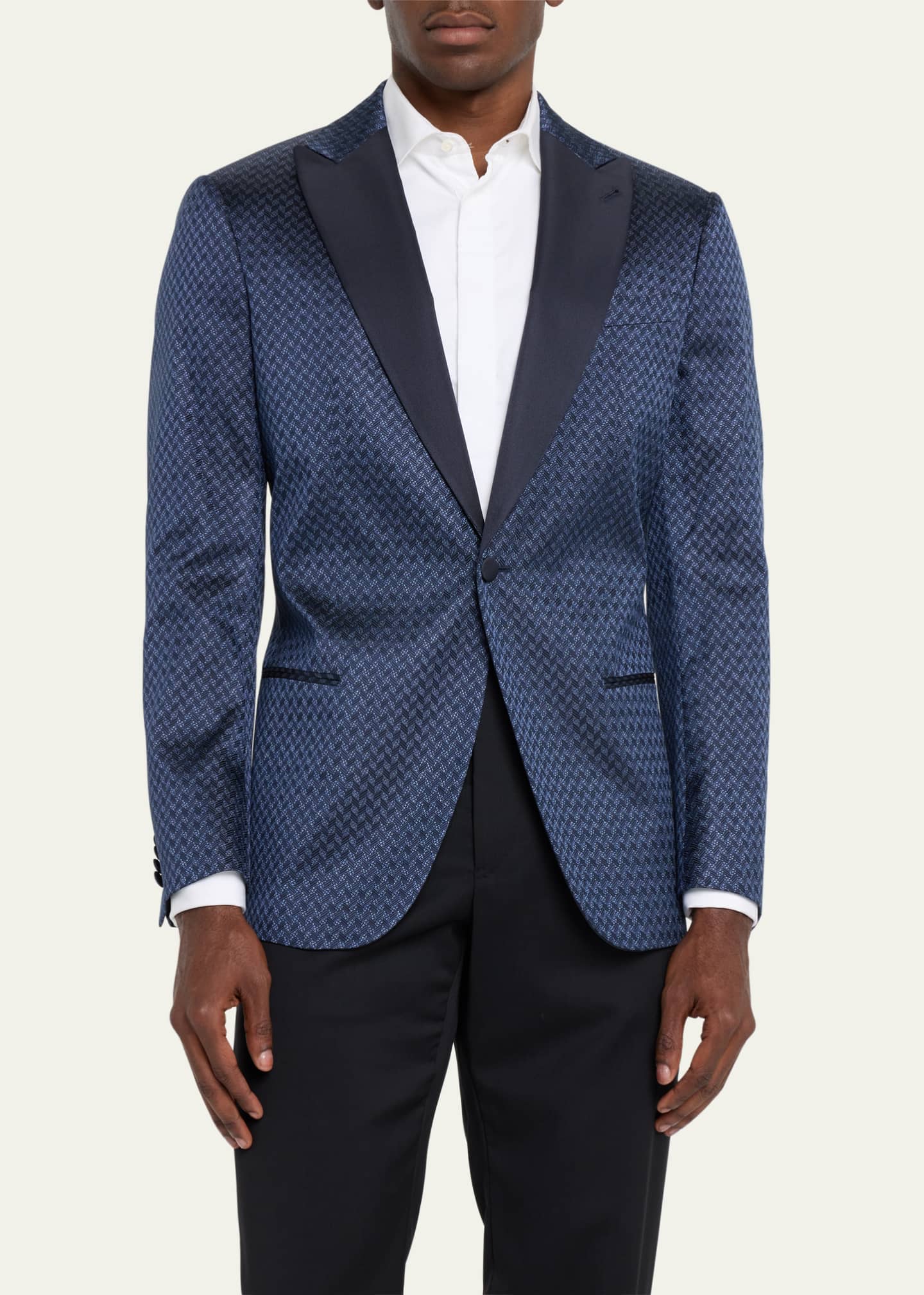 Giorgio Armani Men's Silk Jacquard Blazer Image 4 of 5