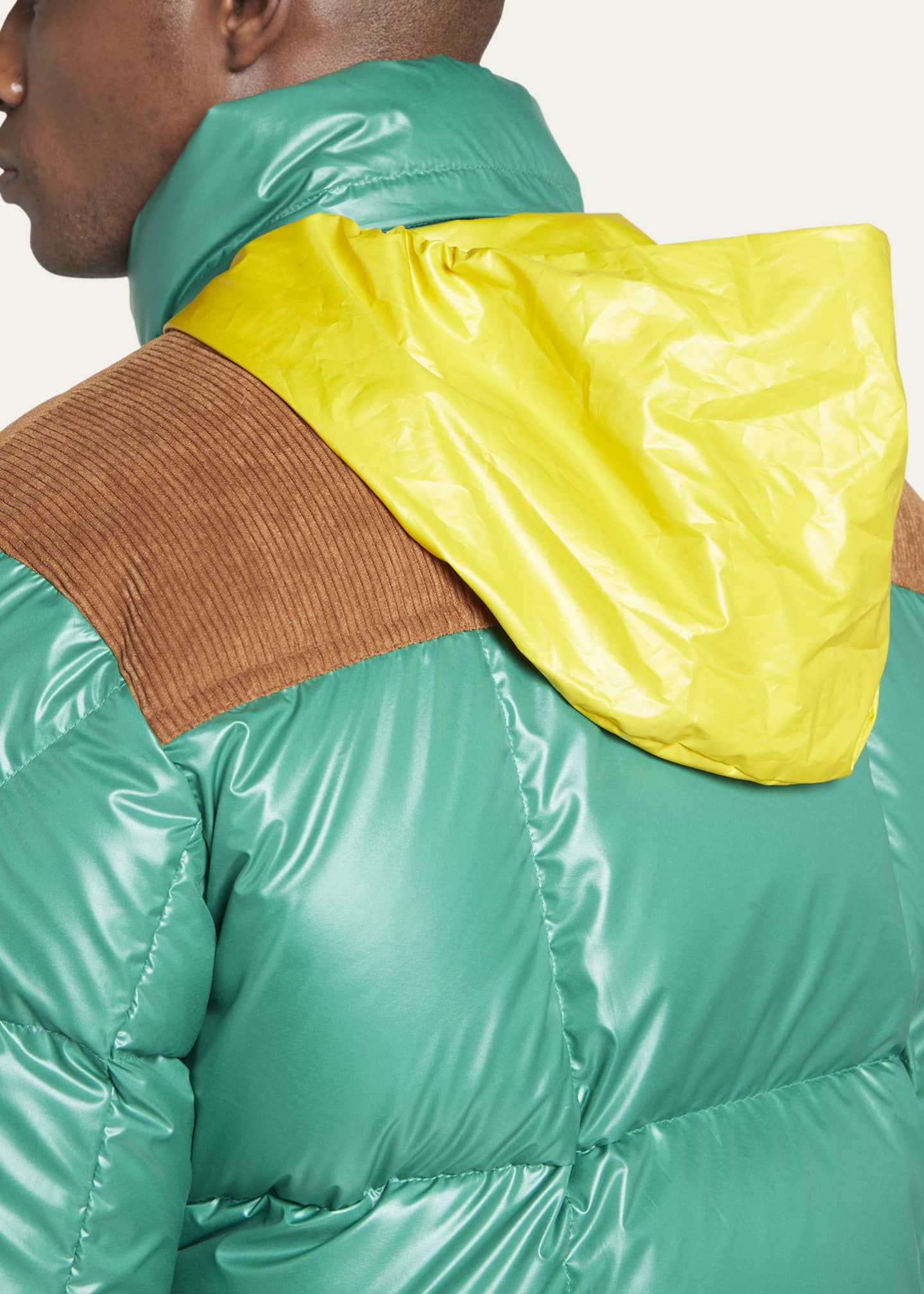 Mens iridescent puffer hot sale jacket