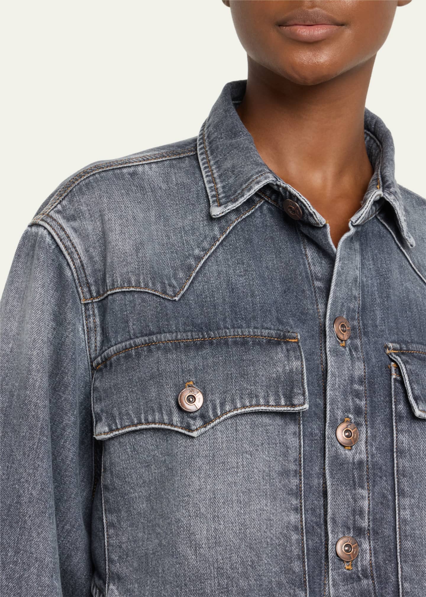 Super cropped denim jacket cheap