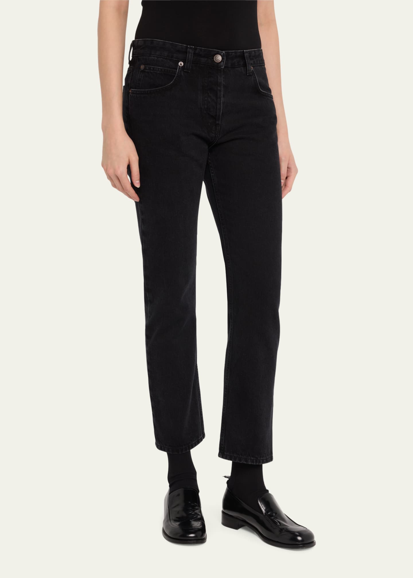THE ROW Riaco Slim-Leg Crop Jeans Image 4 of 5