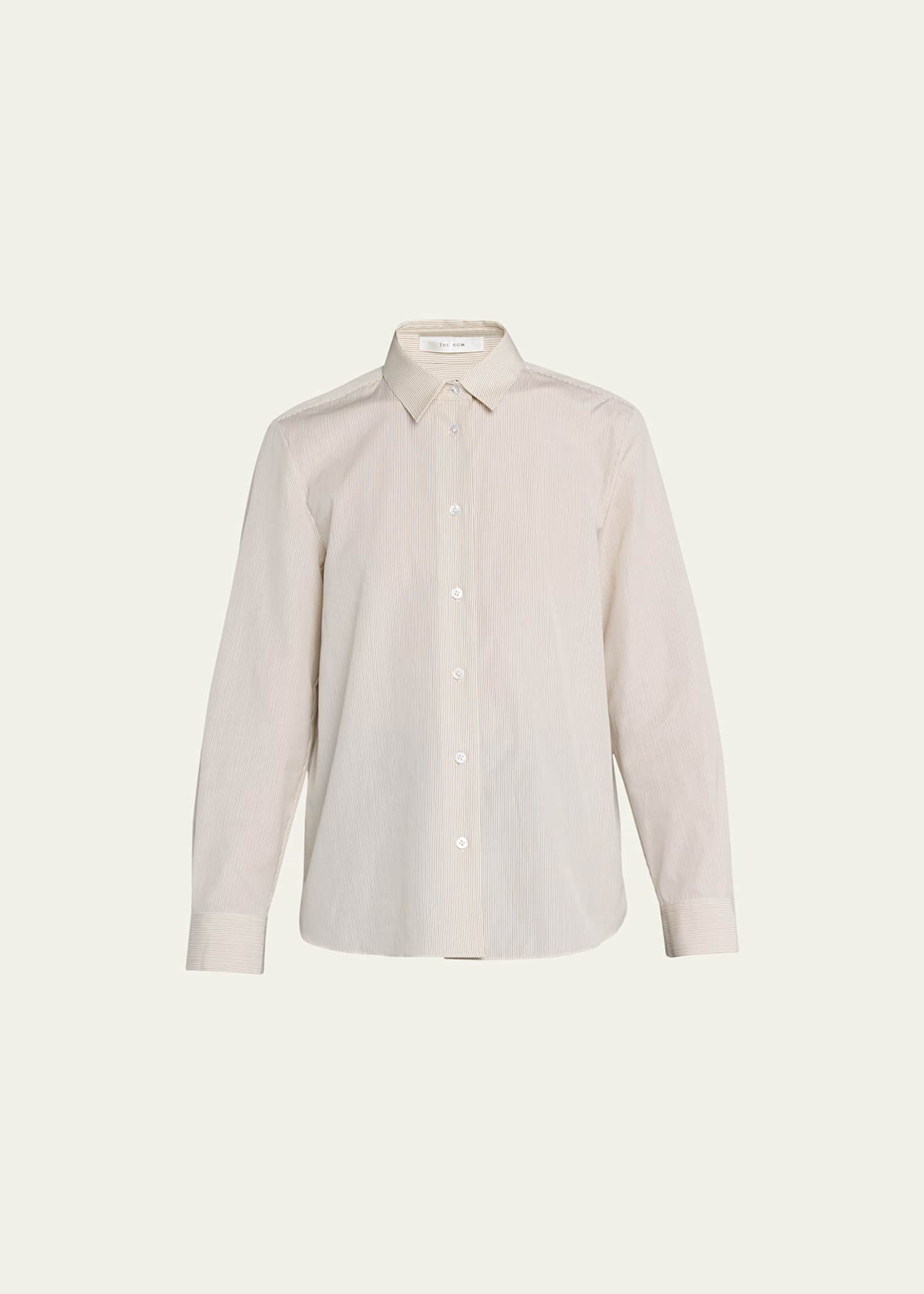THE ROW Sadie Striped Collar Shirt Image 1 of 5