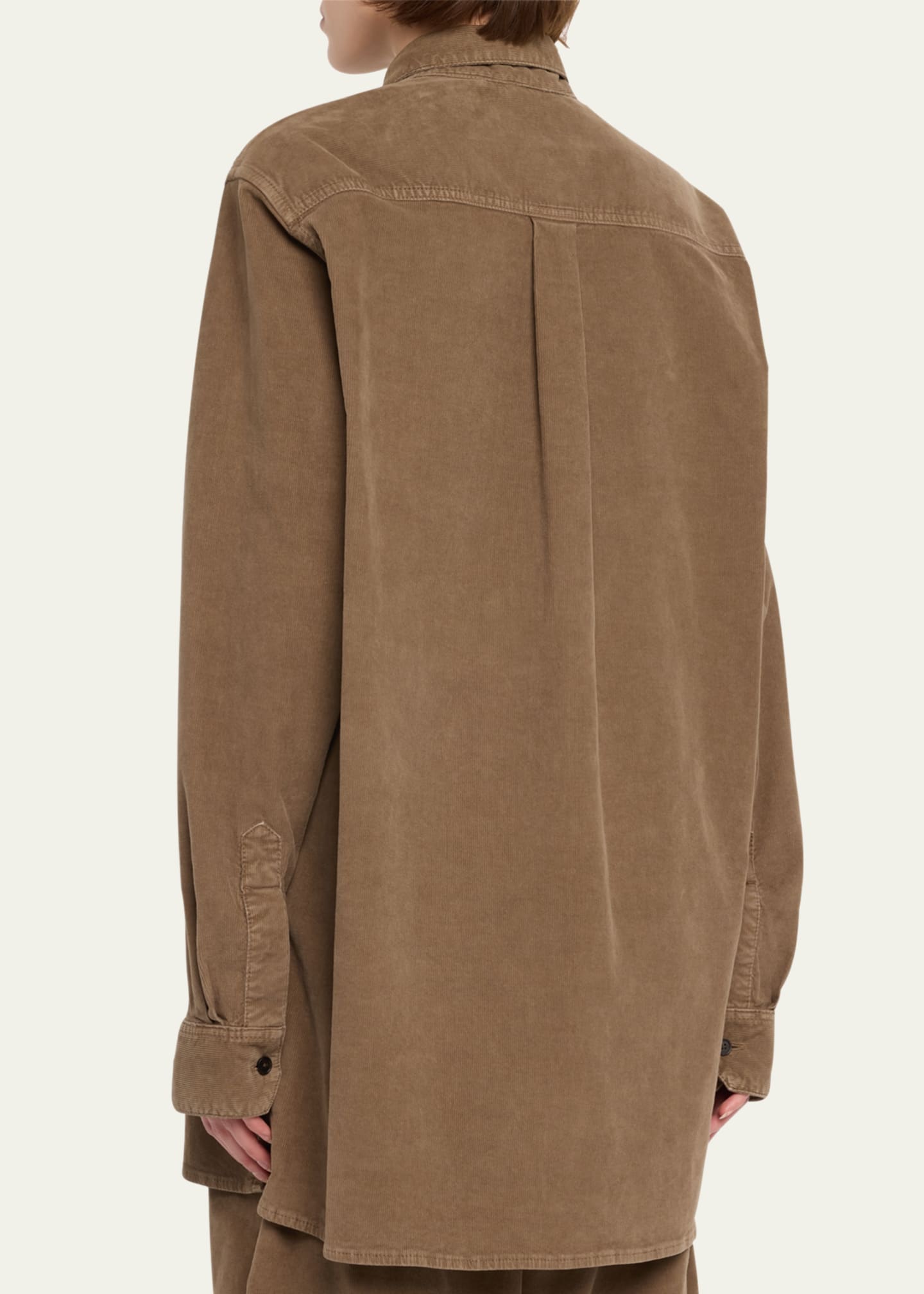 THE ROW Idro Corduroy Collared Shirt Image 3 of 5