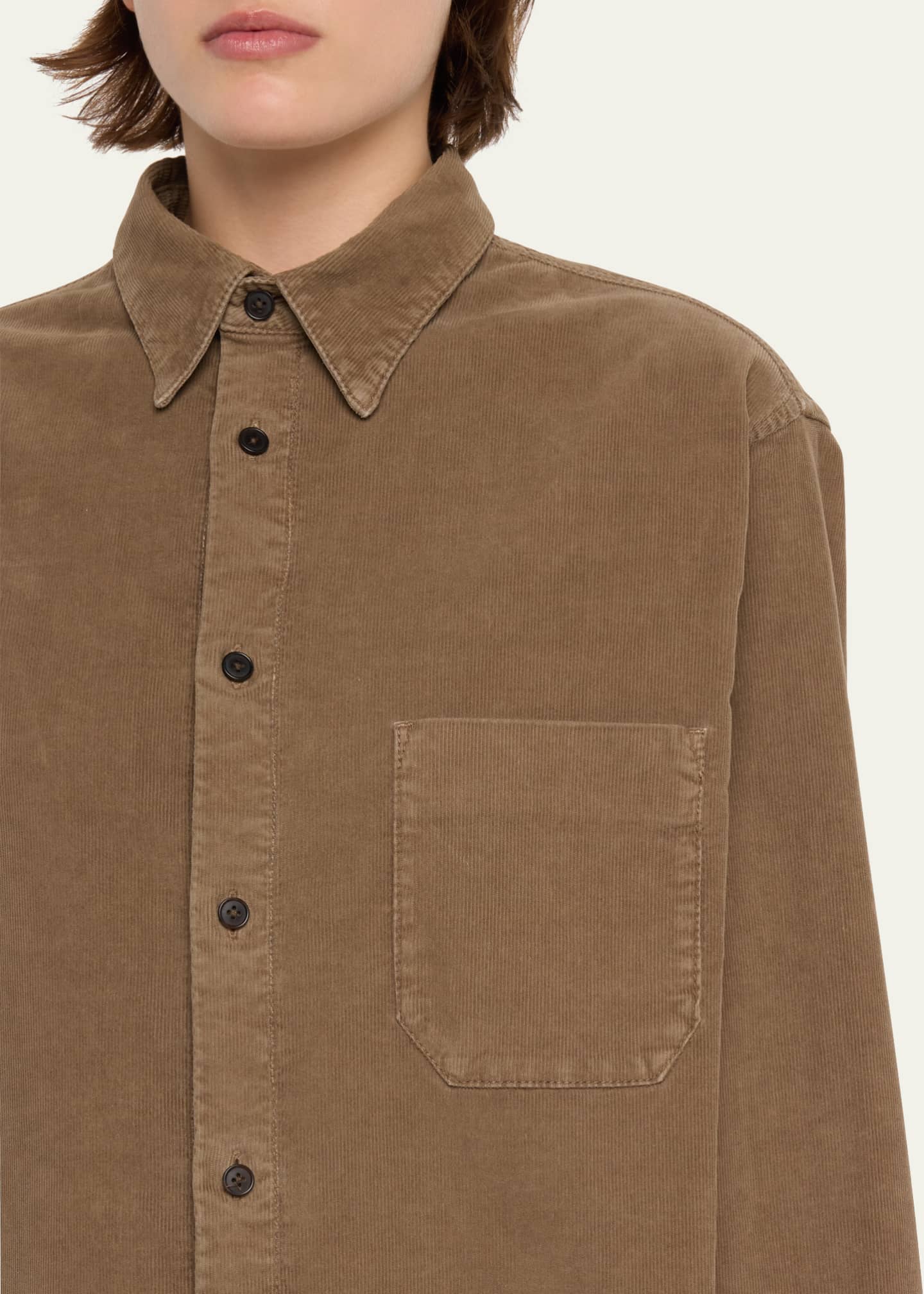THE ROW Idro Corduroy Collared Shirt Image 5 of 5