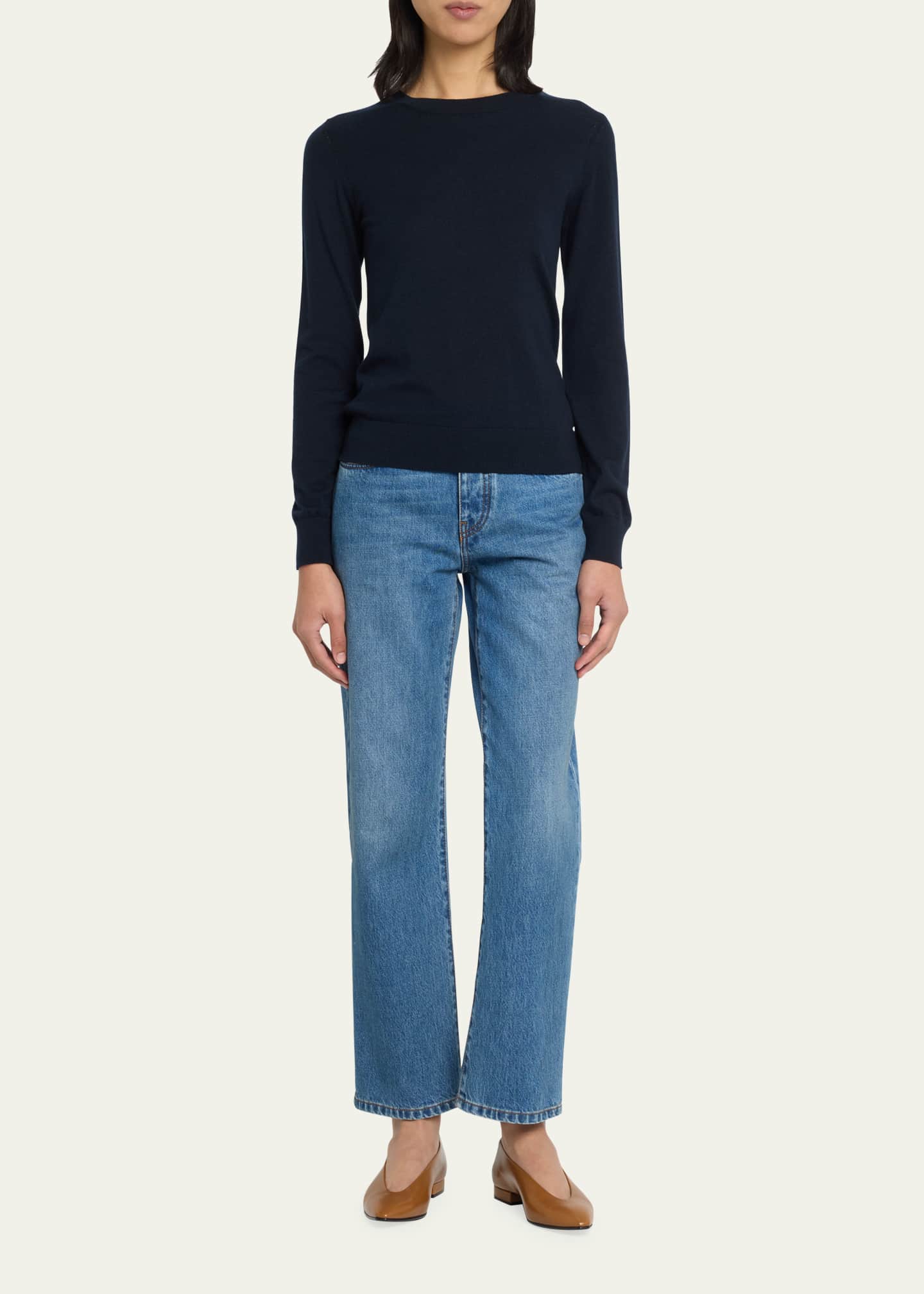 Loro Piana Rebecca Calfskin Ballerina Flats Image 3 of 5