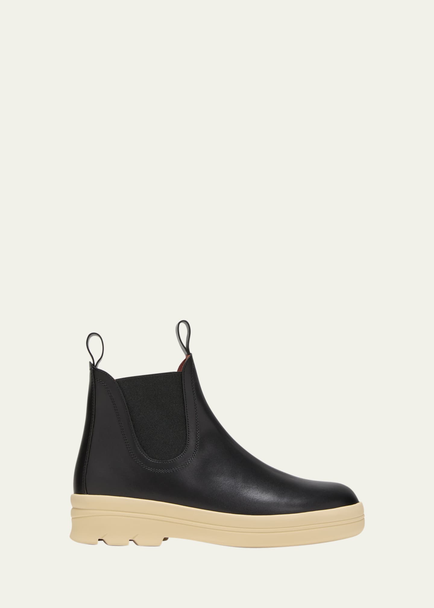 Loro Piana Lakeside Leather Chelsea Ankle Boots