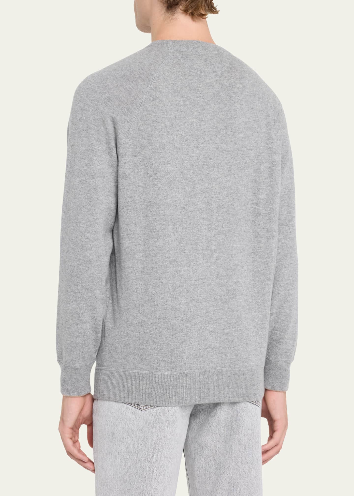 Brunello Cucinelli Men's Cashmere Raglan Crewneck Sweater Image 3 of 5