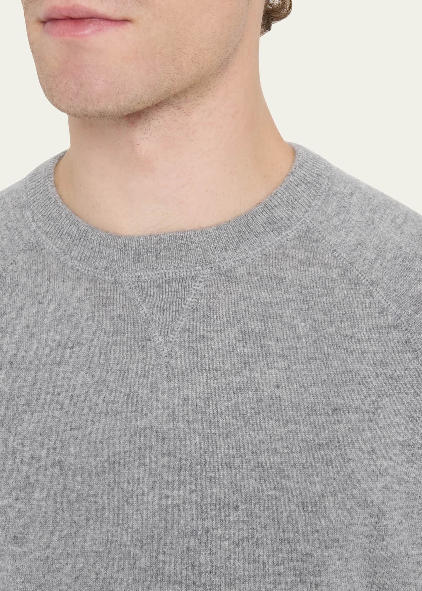 Brunello Cucinelli Men's Cashmere Raglan Crewneck Sweater Image 5 of 5