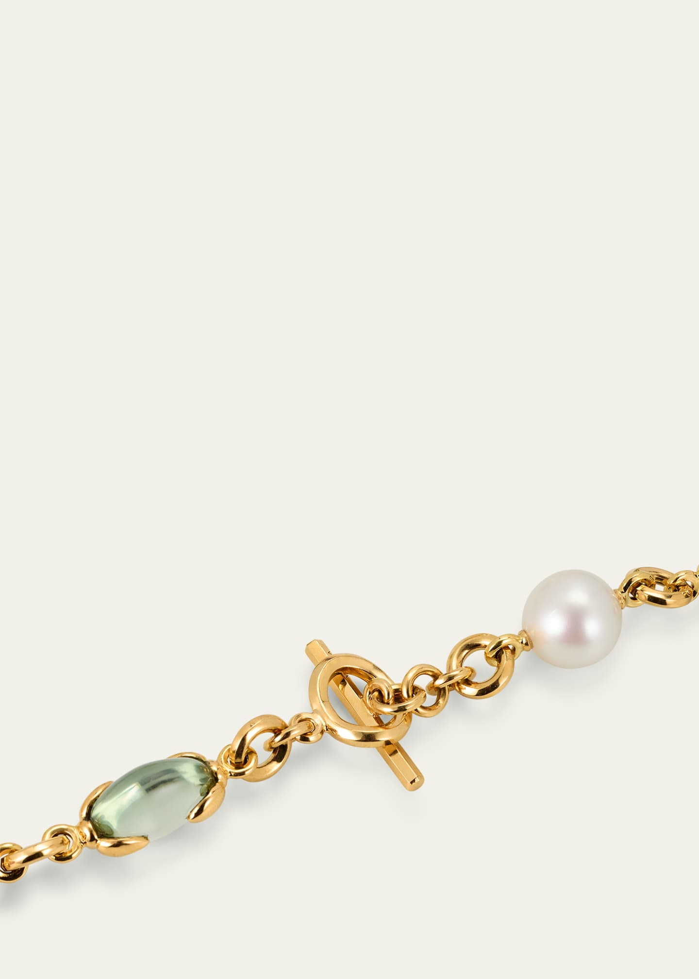 Verdura Fulco Y 18K Yellow Gold Necklace with South Sea Pearls, Diamonds, and Precious Gemstones Image 4 of 4