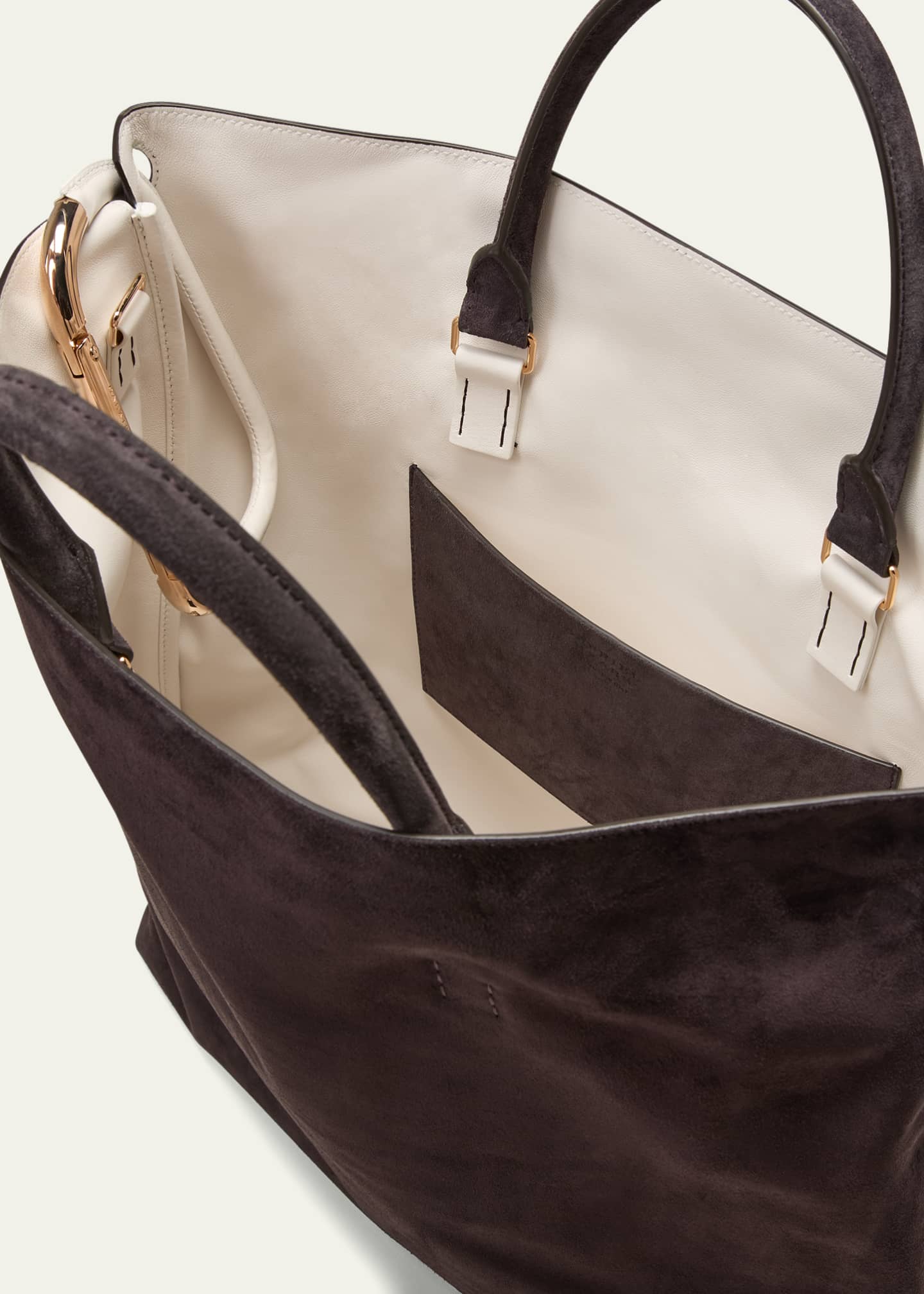 Gabriela Hearst Eileen North-South Suede Tote Bag Image 4 of 5