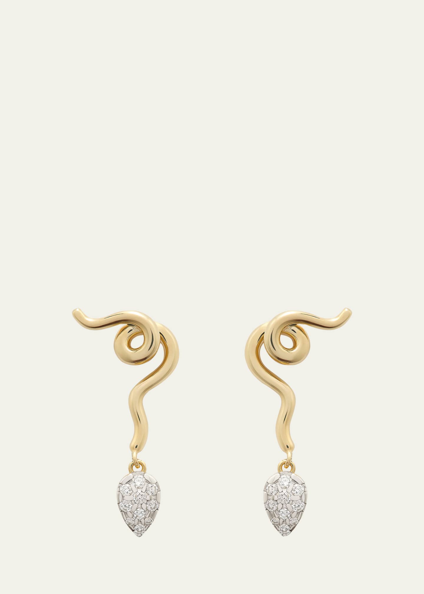 Bea Bongiasca Vine Diamond Pavé Drop Earrings