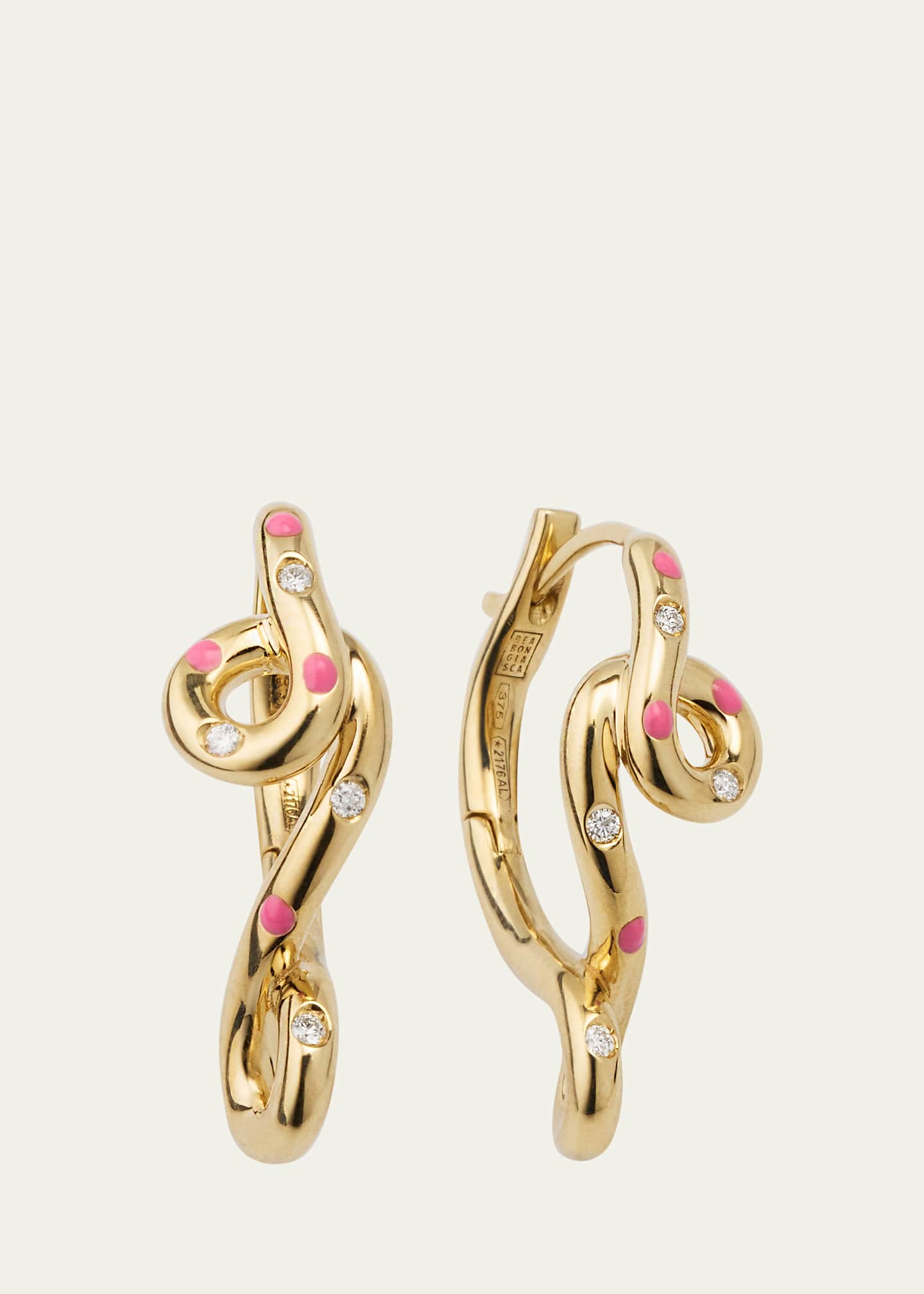 【BEA BONGIASCA】MARGHERITA EARRINGS Bea Bongiasca Margherita 9K Yellow Gold & Enamel Daisy