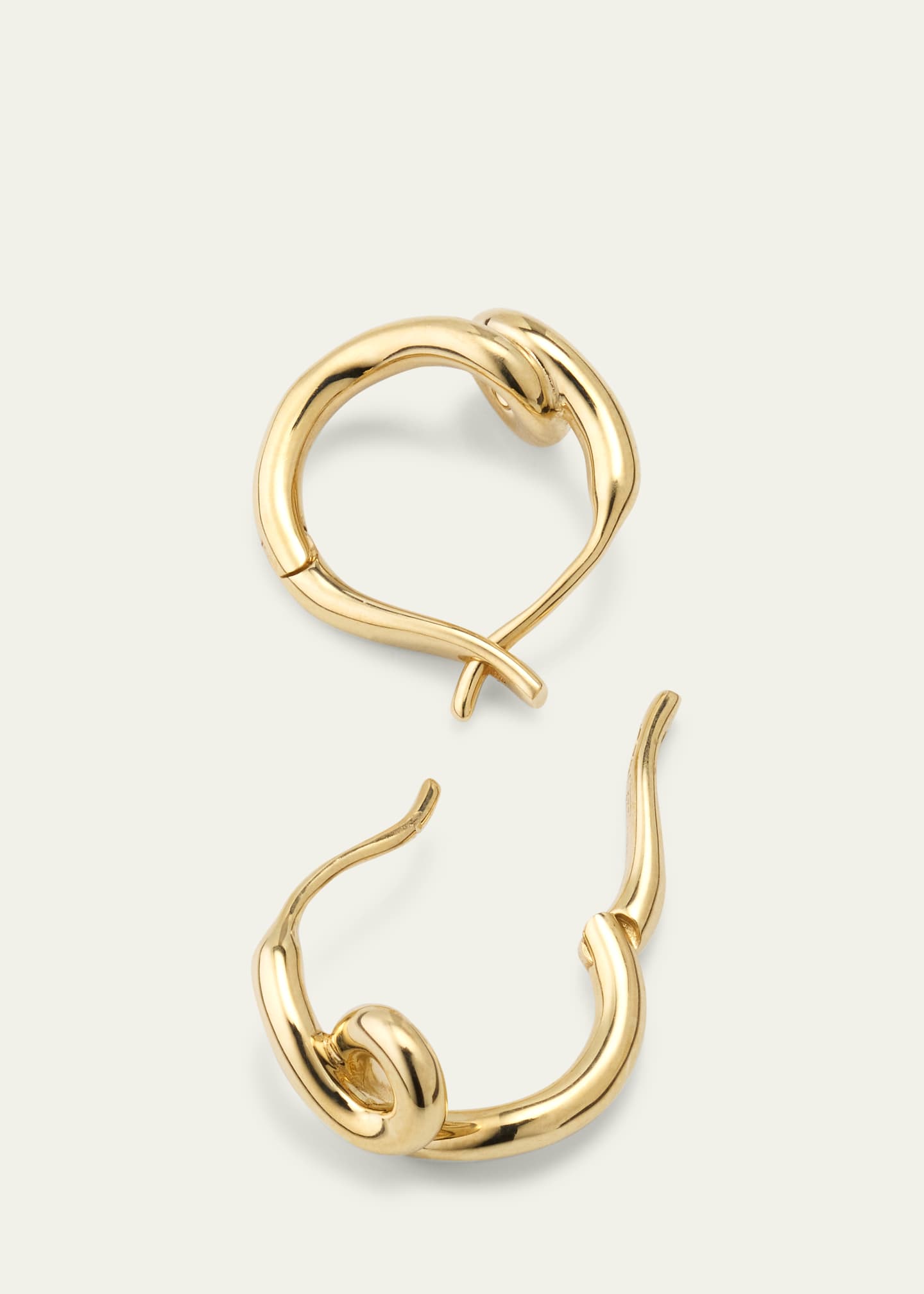 【BEA BONGIASCA】short wave 9-karat gold イヤリング Bea Bongiasca Single Wave Hoop Earrings in 9K Yellow Gold