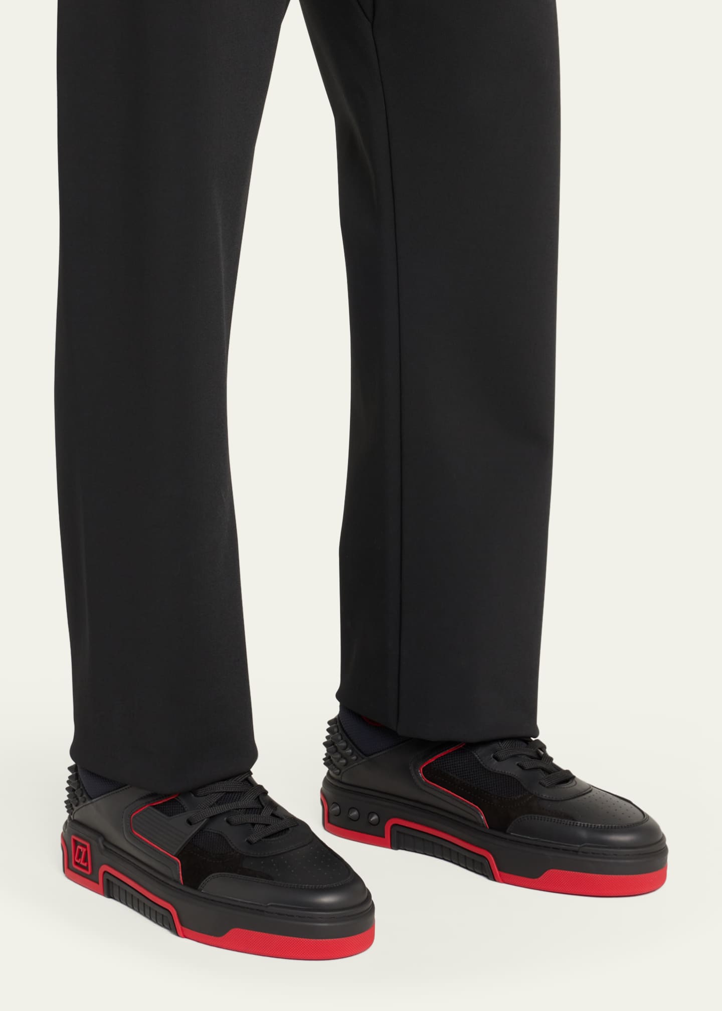 Christian Louboutin Men's Astroloubi CL Monogram Low-Top Sneakers Image 2 of 5