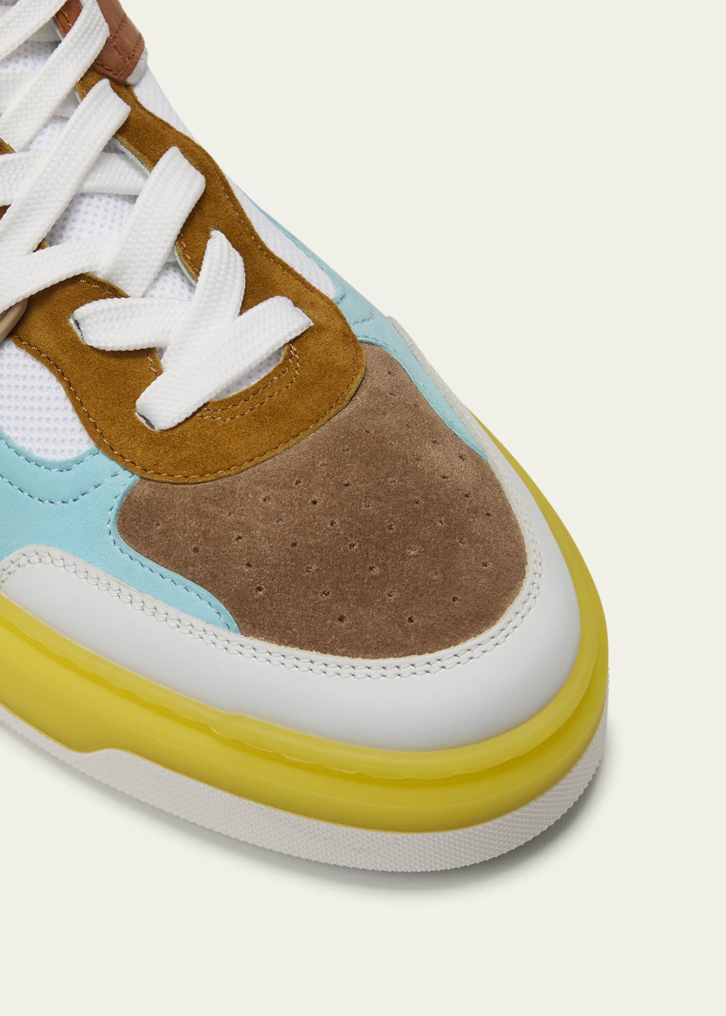 Turquoise louboutin sneakers hotsell