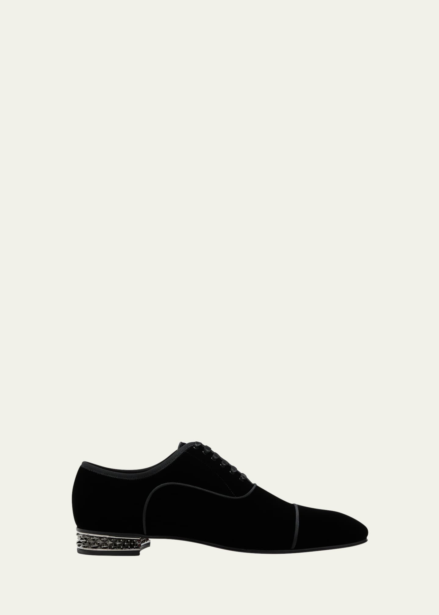Christian Louboutin Men s Greggyrocks Red Sole Velvet Oxfords