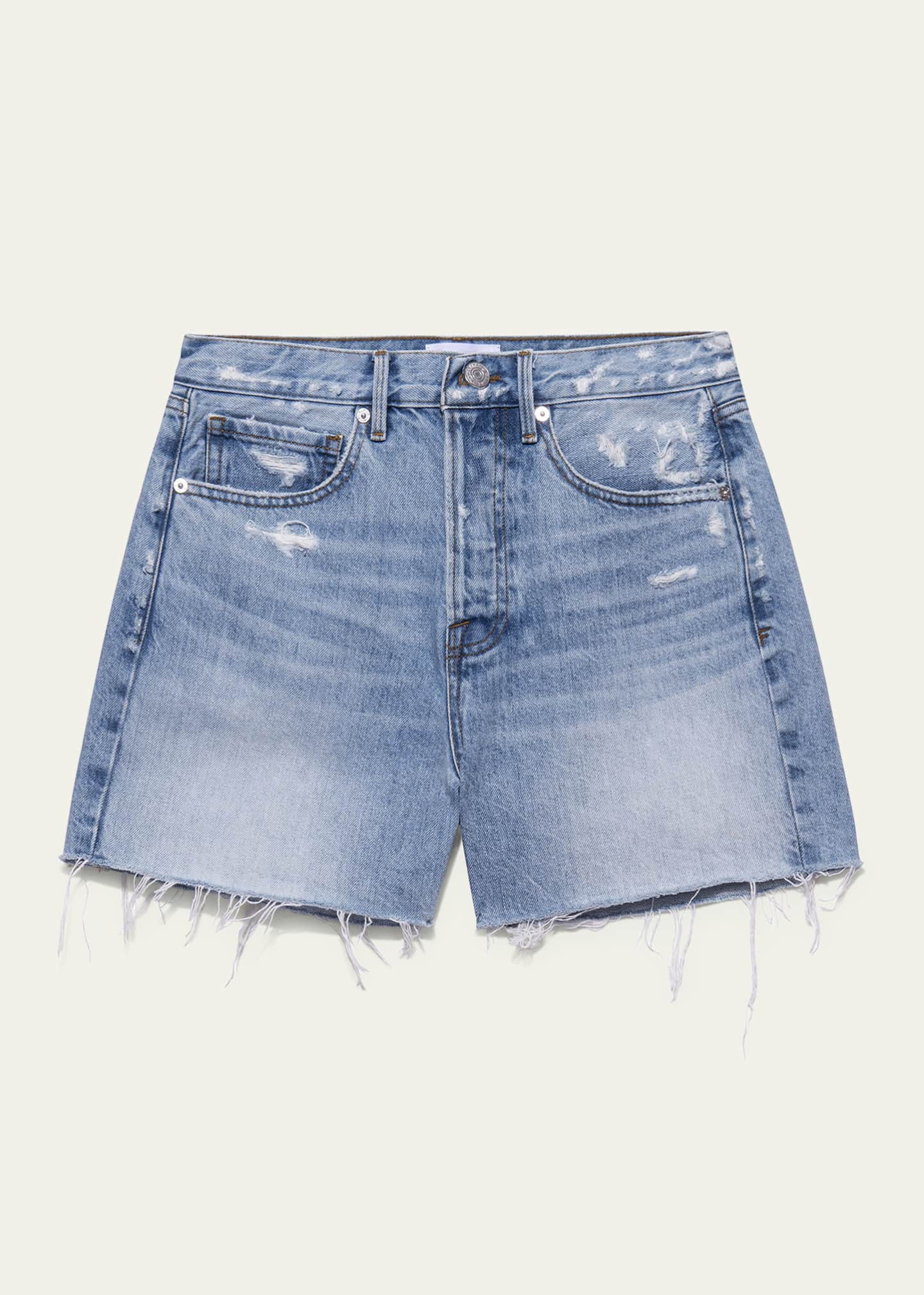 Super frayed denim shorts on sale