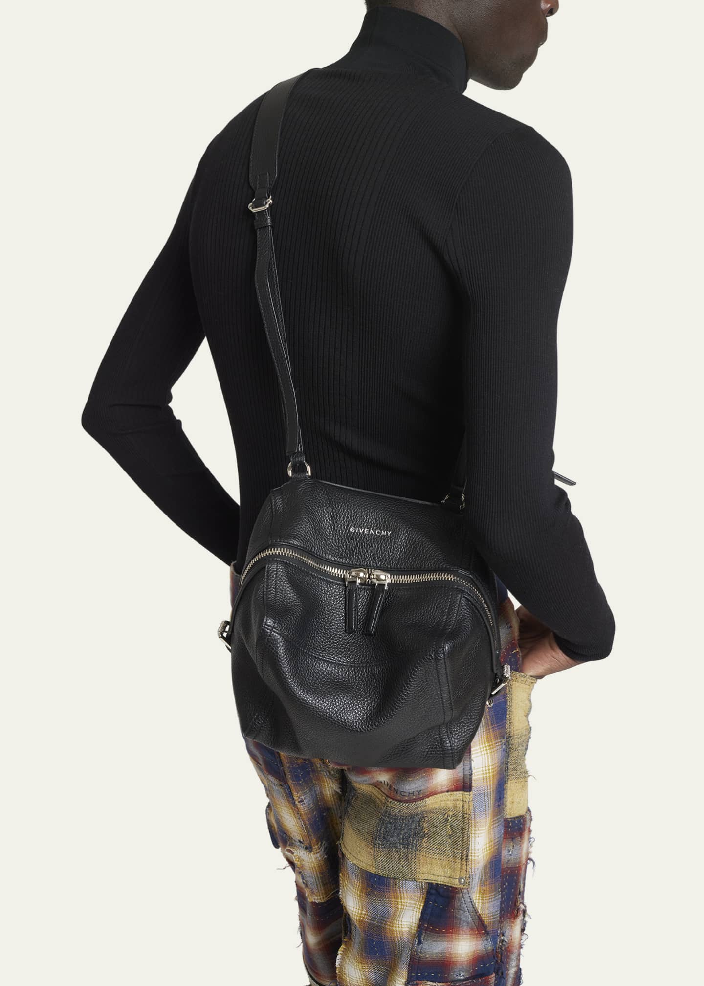 Givenchy Men's Pandora Small Leather Crossbody Bag - Bergdorf Goodman