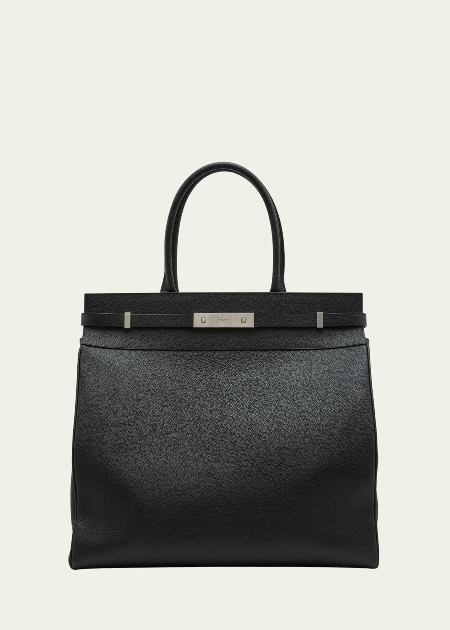Saint laurent manhattan medium 2025 smooth leather tote bag