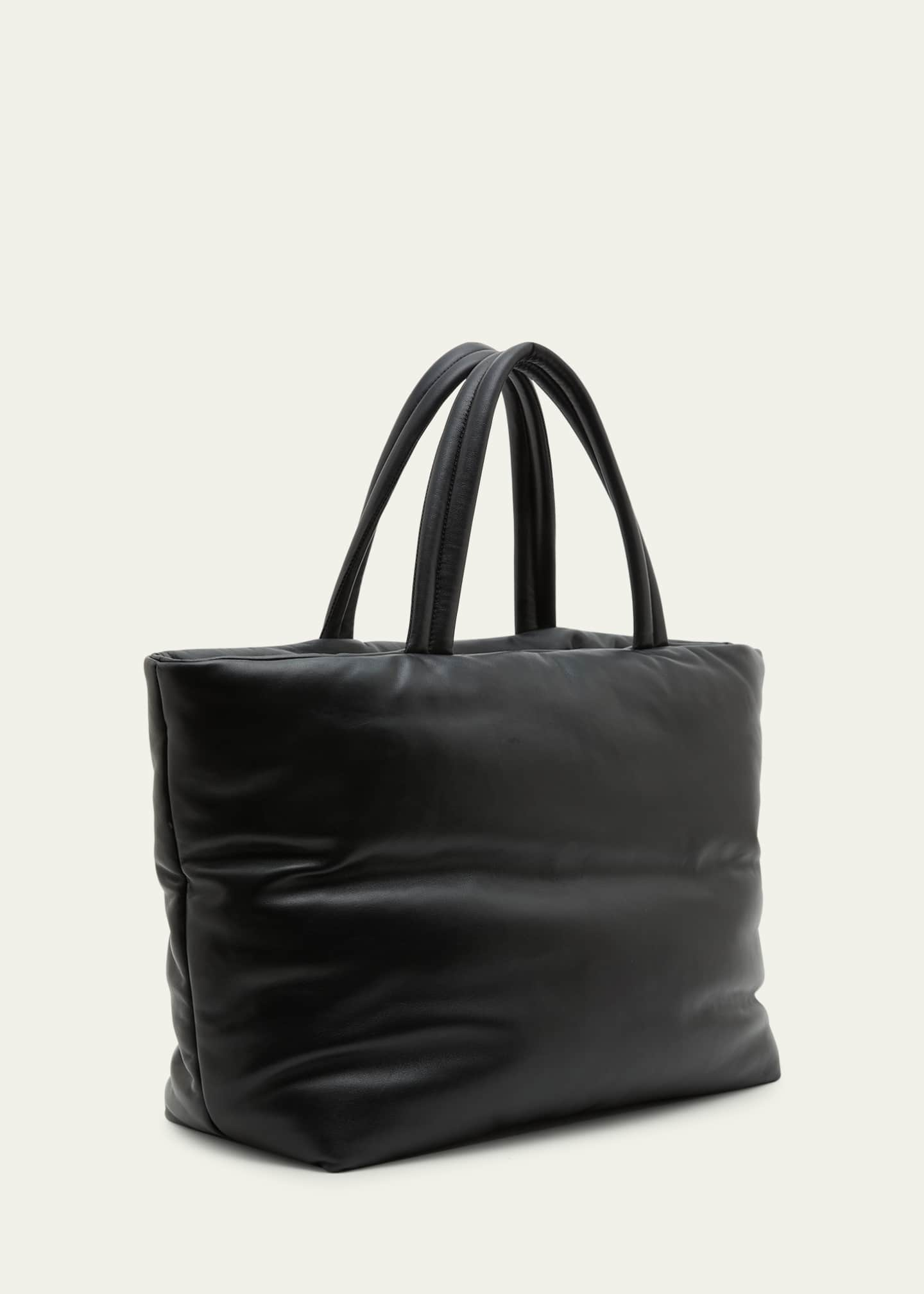 SAINT LAURENT Logo-Debossed Padded Leather Tote Bag for Men