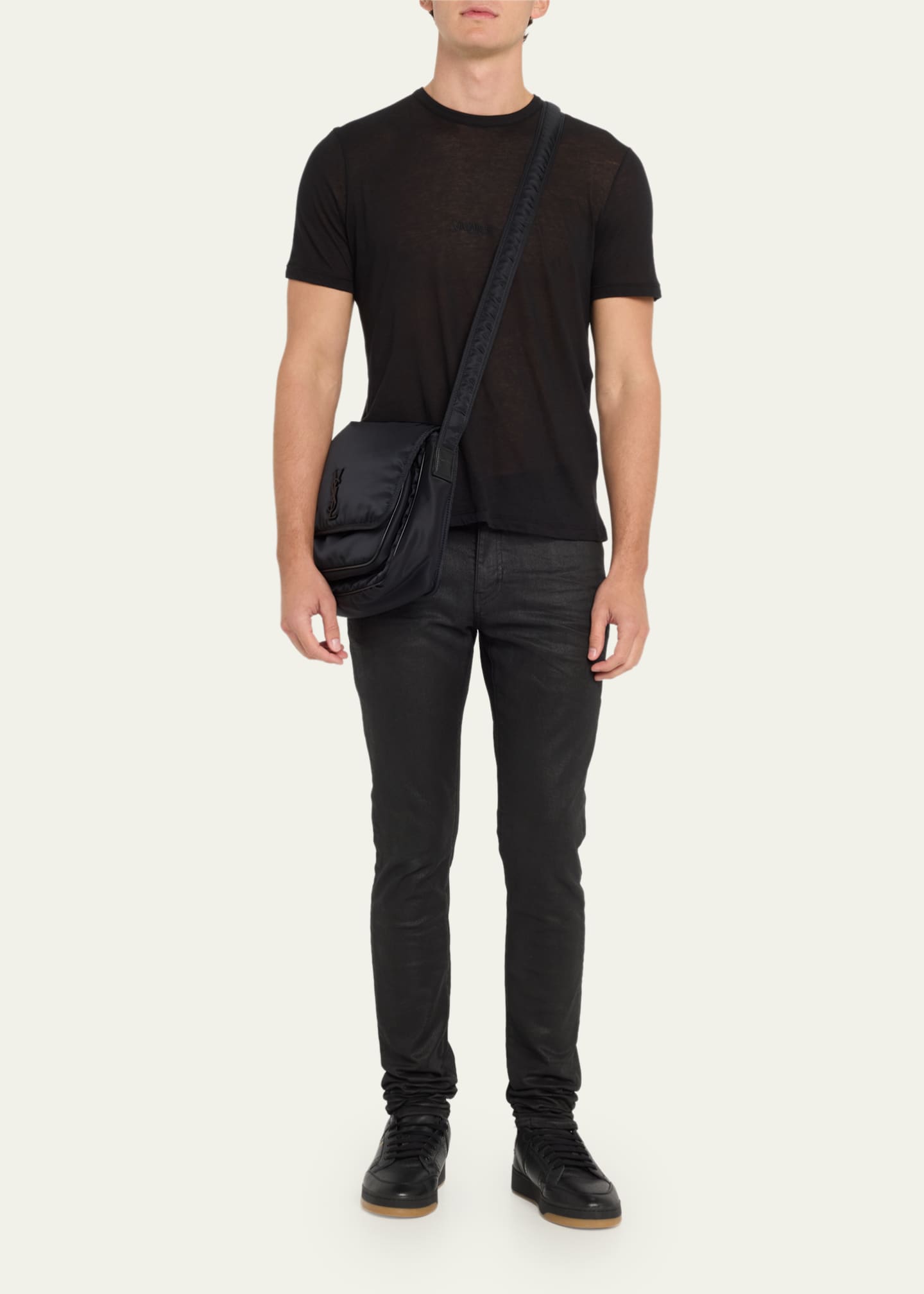 Saint Laurent Men's Niki Nylon Messenger Bag Image 5 of 5