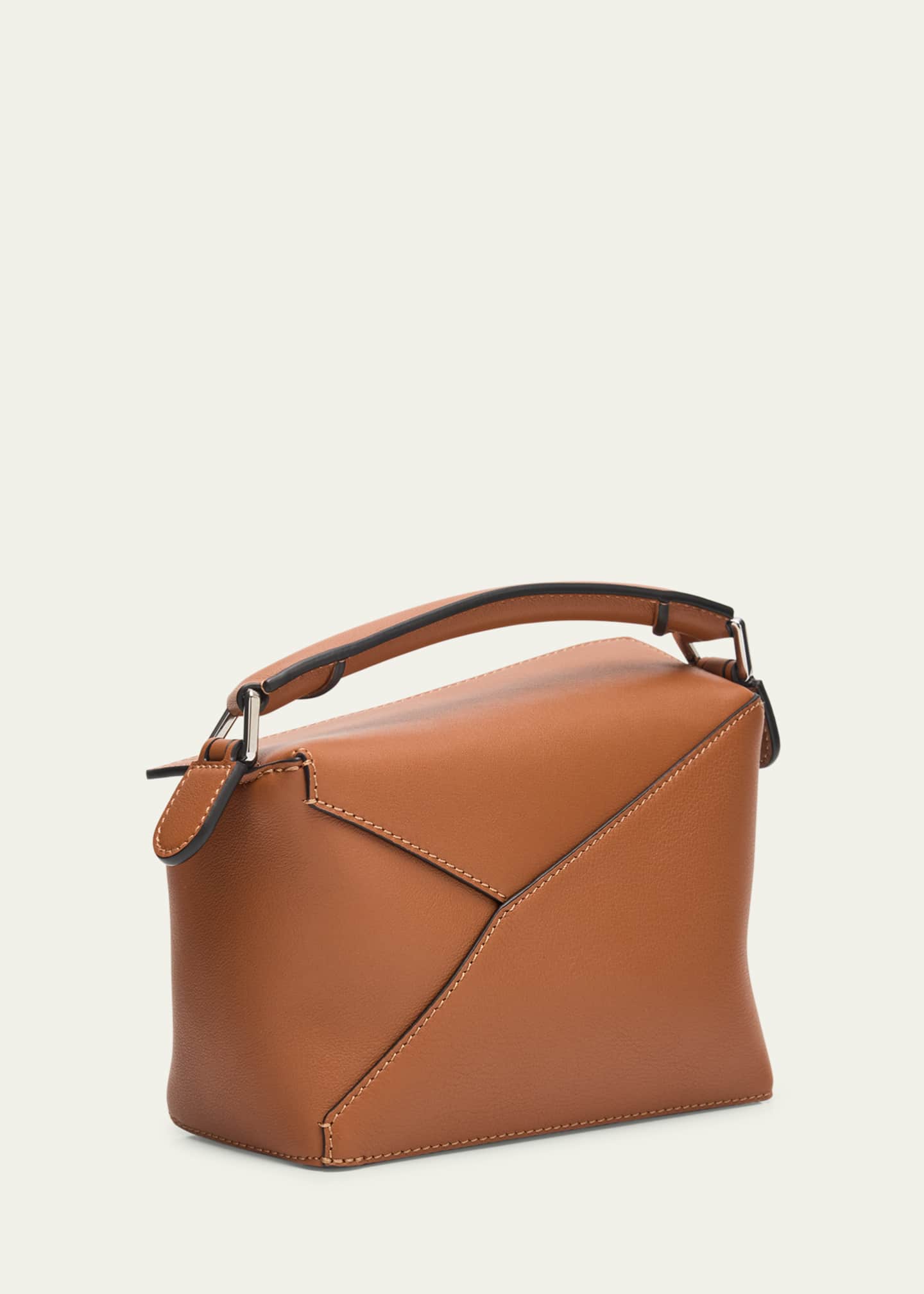 Loewe x Paula's Ibiza Puzzle Edge Mini Top-Handle Bag in Leather