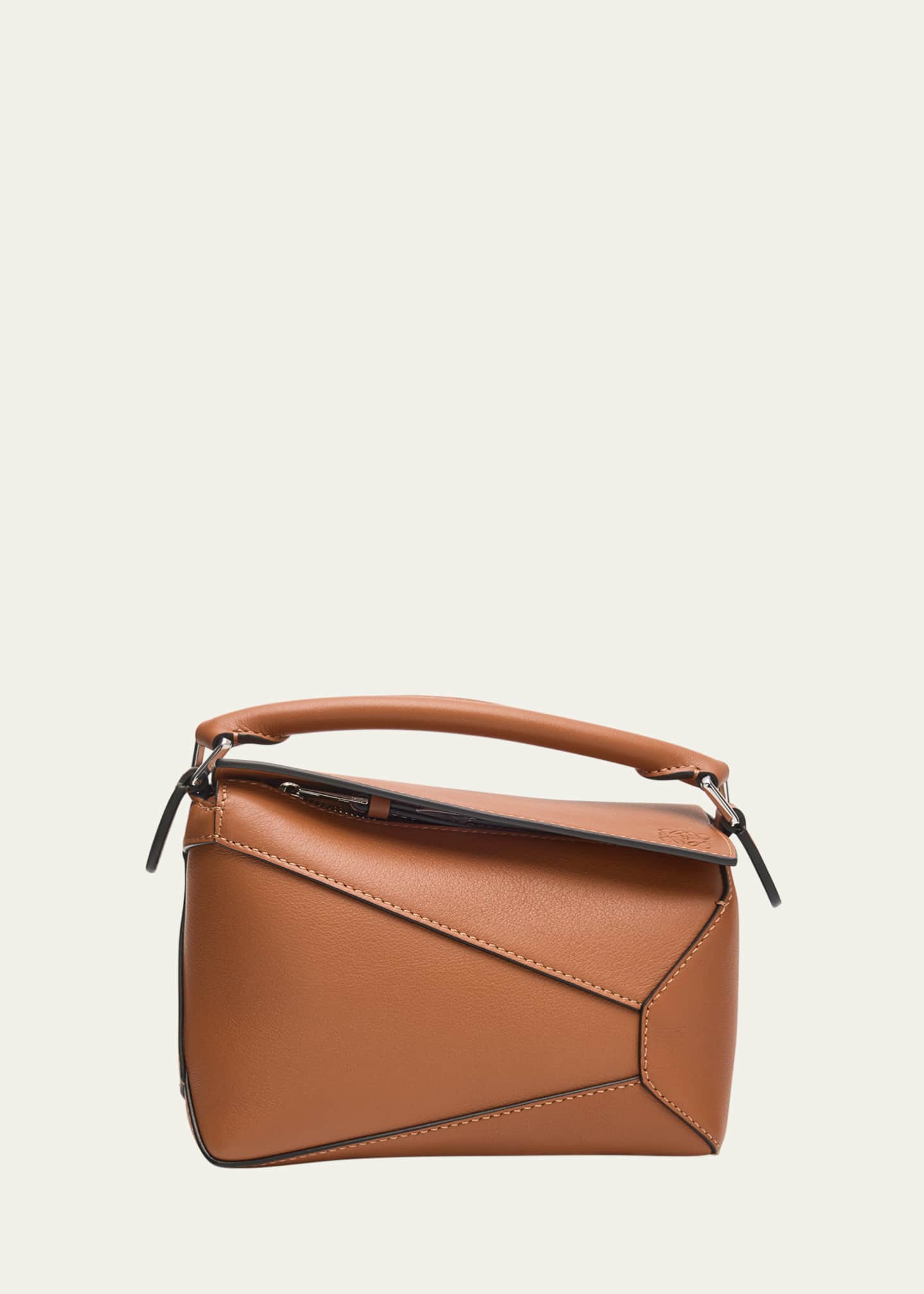 Loewe x Paula's Ibiza Puzzle Edge Mini Top-Handle Bag in Leather