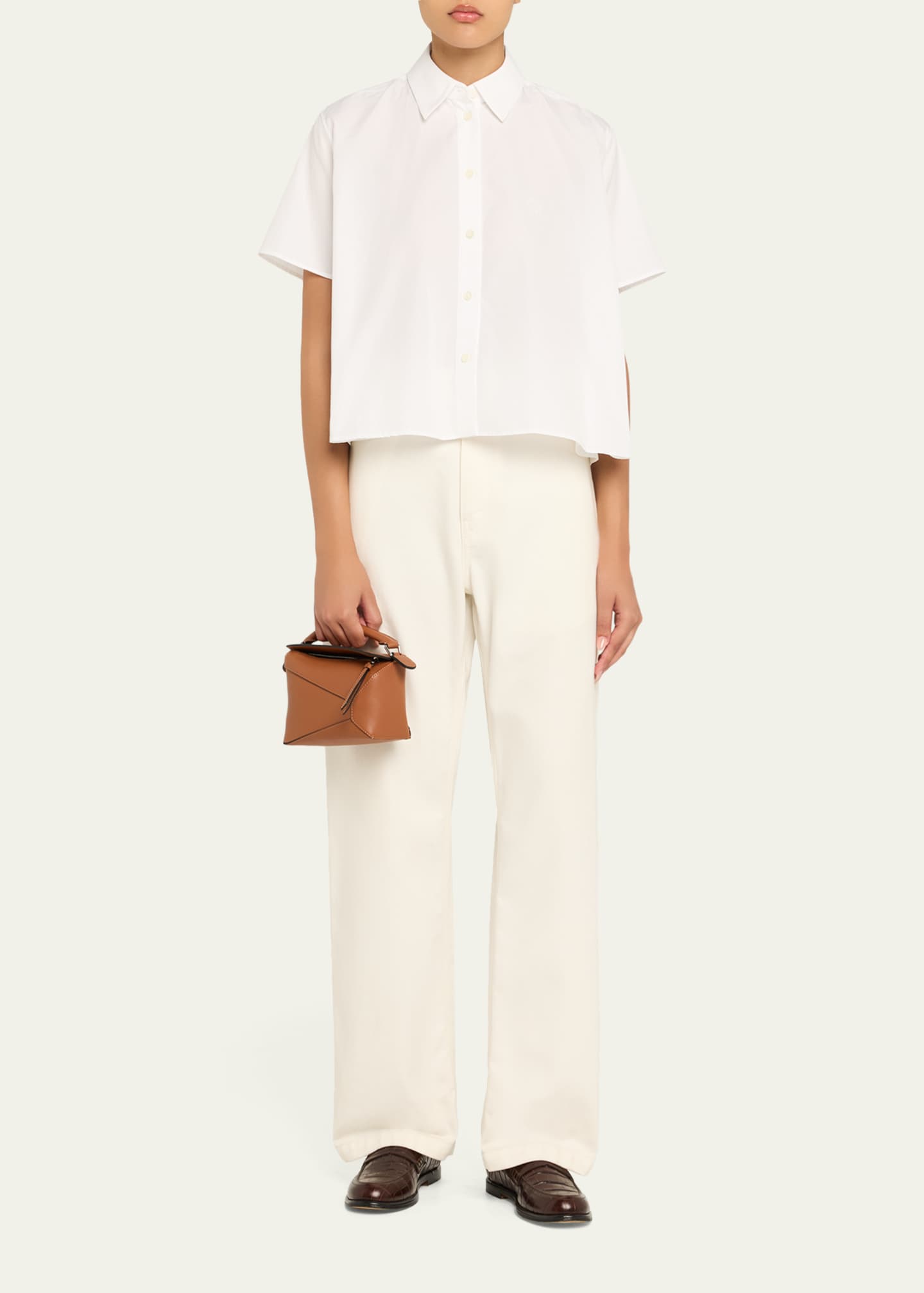 Loewe x Paula's Ibiza Puzzle Edge Mini Top-Handle Bag in Leather