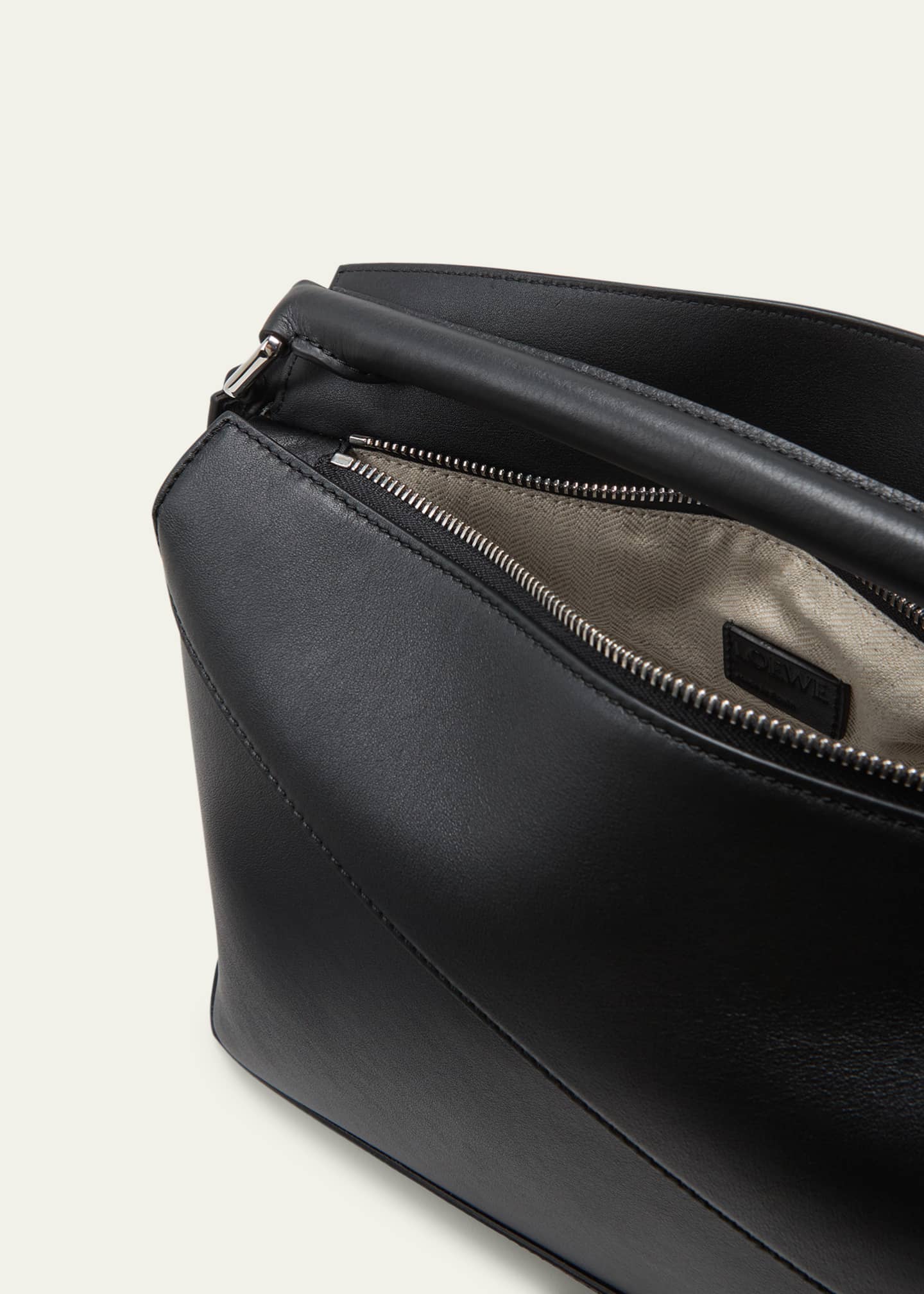 Loewe Puzzle Edge Medium Top-Handle Bag in Grained Leather