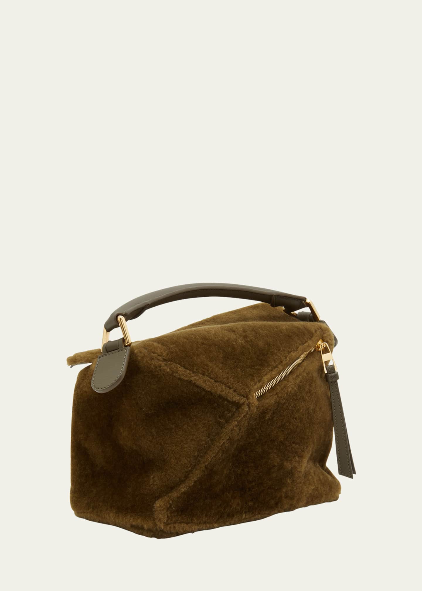 Loewe Small Puzzle Edge Shearling Shoulder Bag Bergdorf Goodman