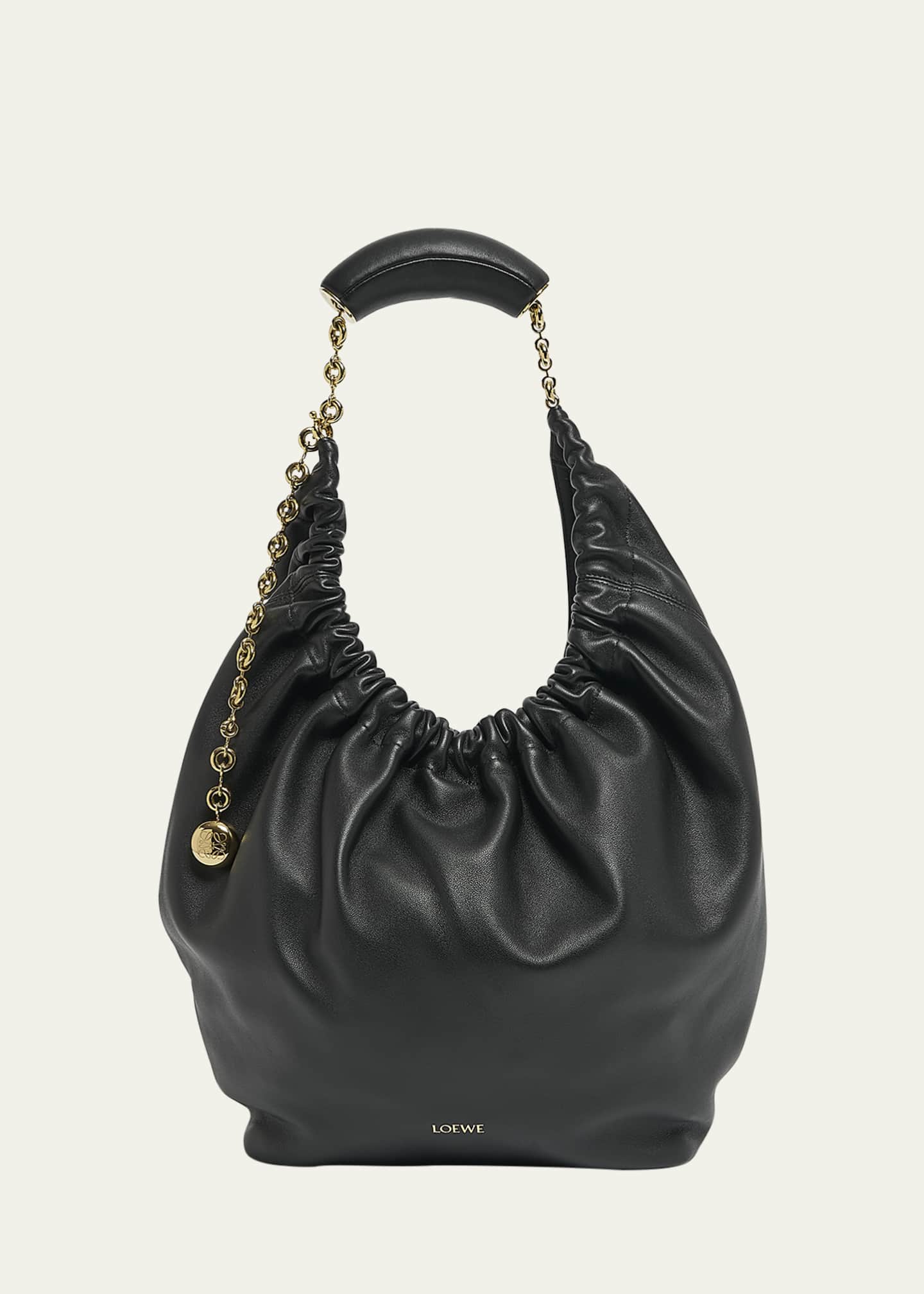 Loewe Squeeze Medium Shoulder Bag in Napa Leather - Bergdorf Goodman