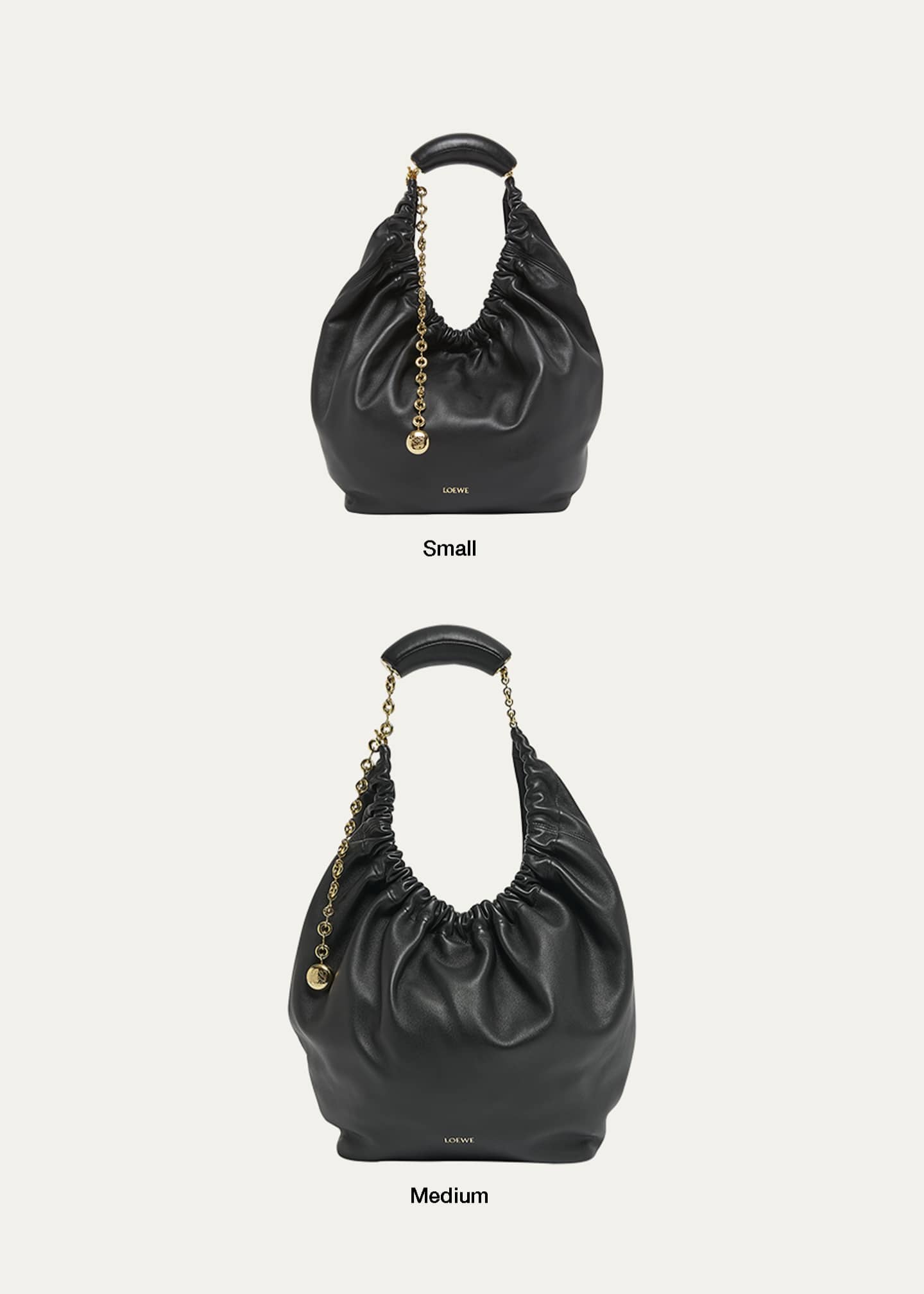 Loewe Squeeze Medium Shoulder Bag in Napa Leather - Bergdorf Goodman