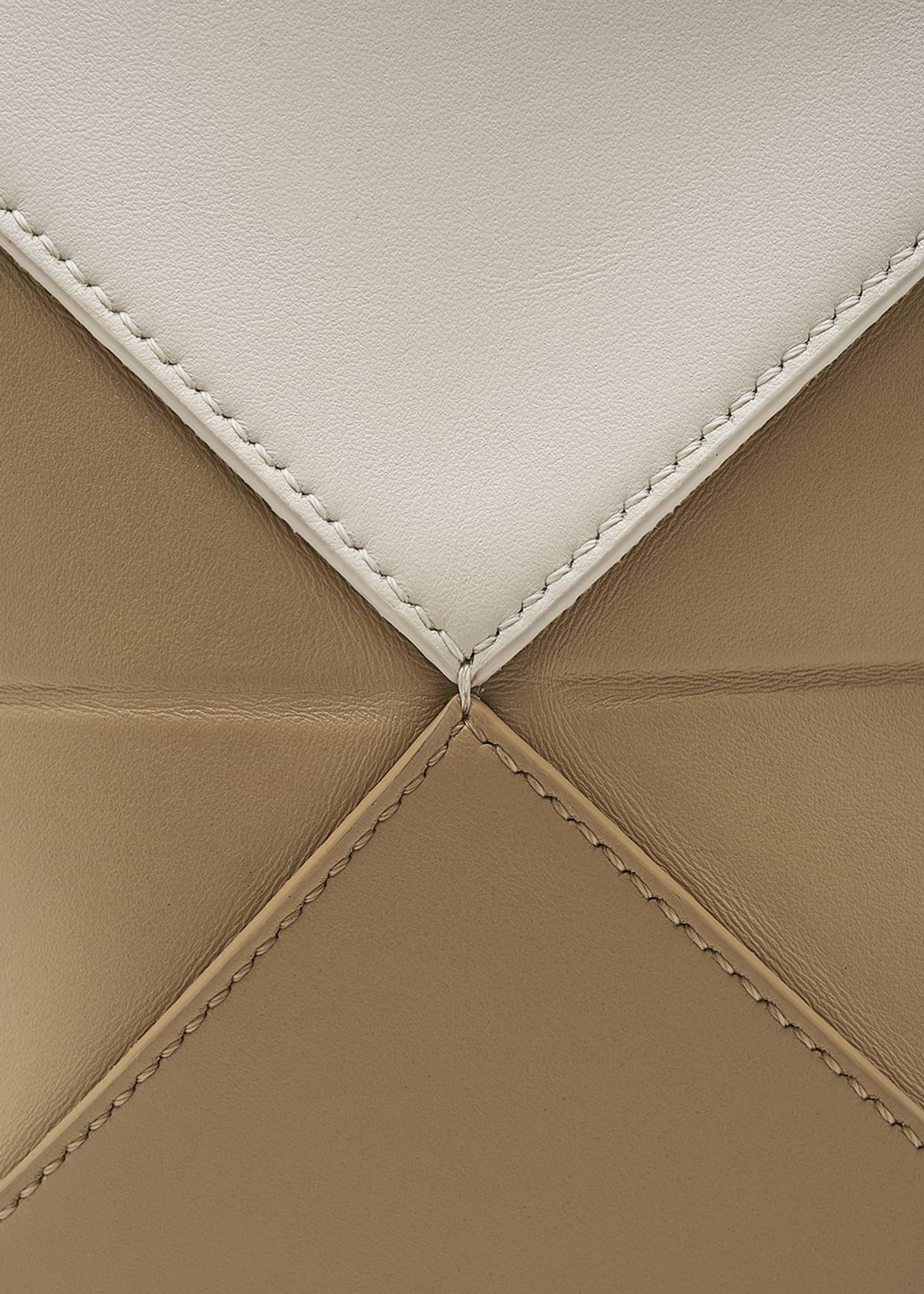 Loewe Puzzle Fold Medium Tote Bag in Shiny Bicolor Leather Image 6 of 6