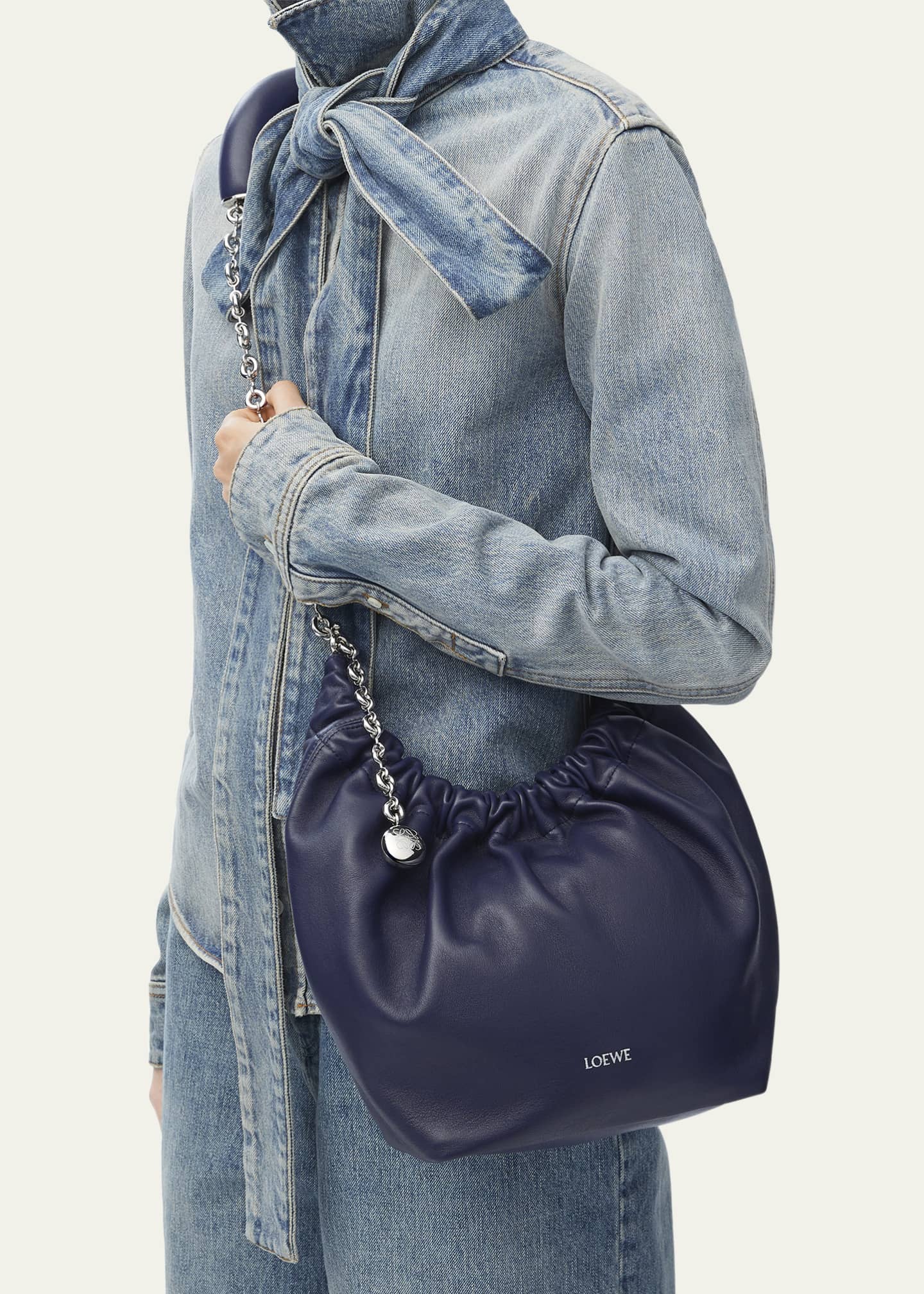 Loewe Squeeze Small Shoulder Bag in Napa Leather Image 2 of 6