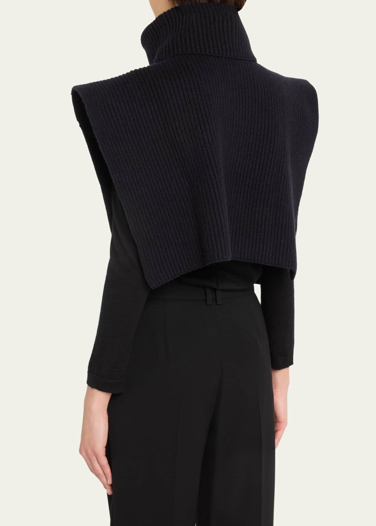 THE ROW Eppie Cashmere Rib Turtleneck Collar Image 3 of 5