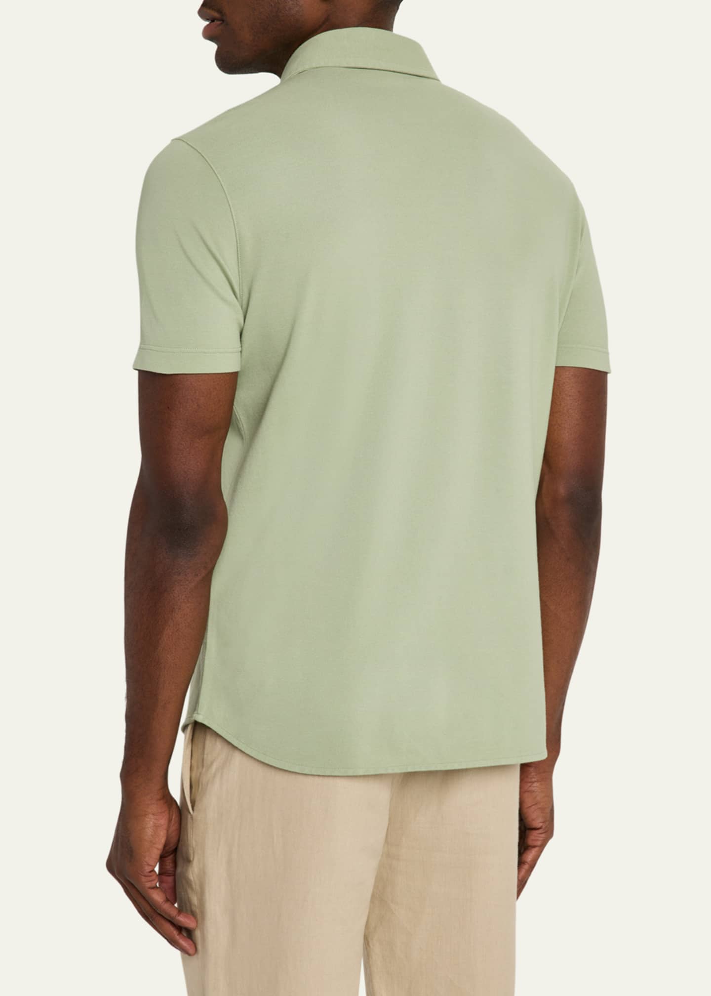 Loro Piana Men's Cotton Pique Polo Shirt Image 3 of 5