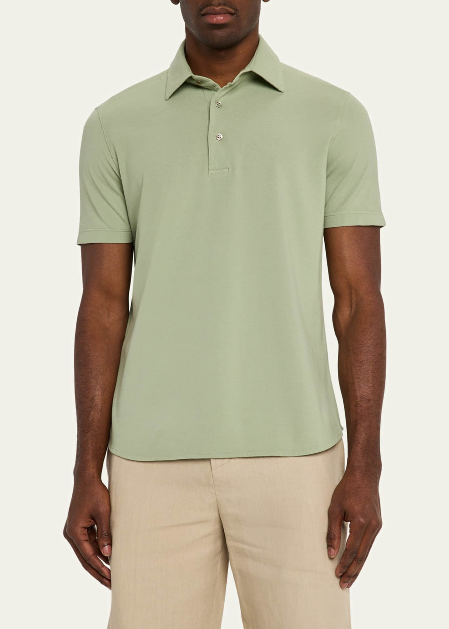 Loro Piana Men's Cotton Pique Polo Shirt Image 4 of 5