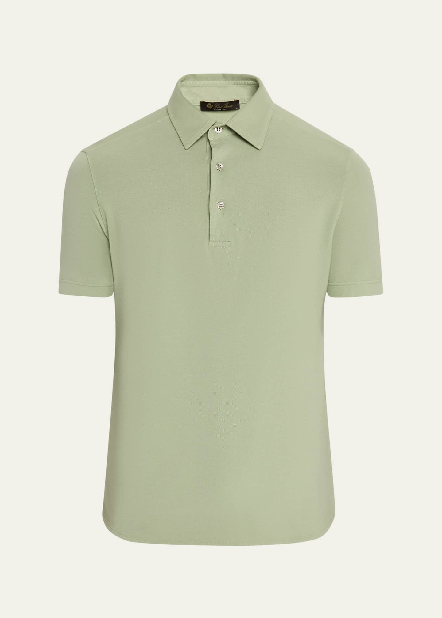 Loro Piana Men's Cotton Pique Polo Shirt Image 1 of 5