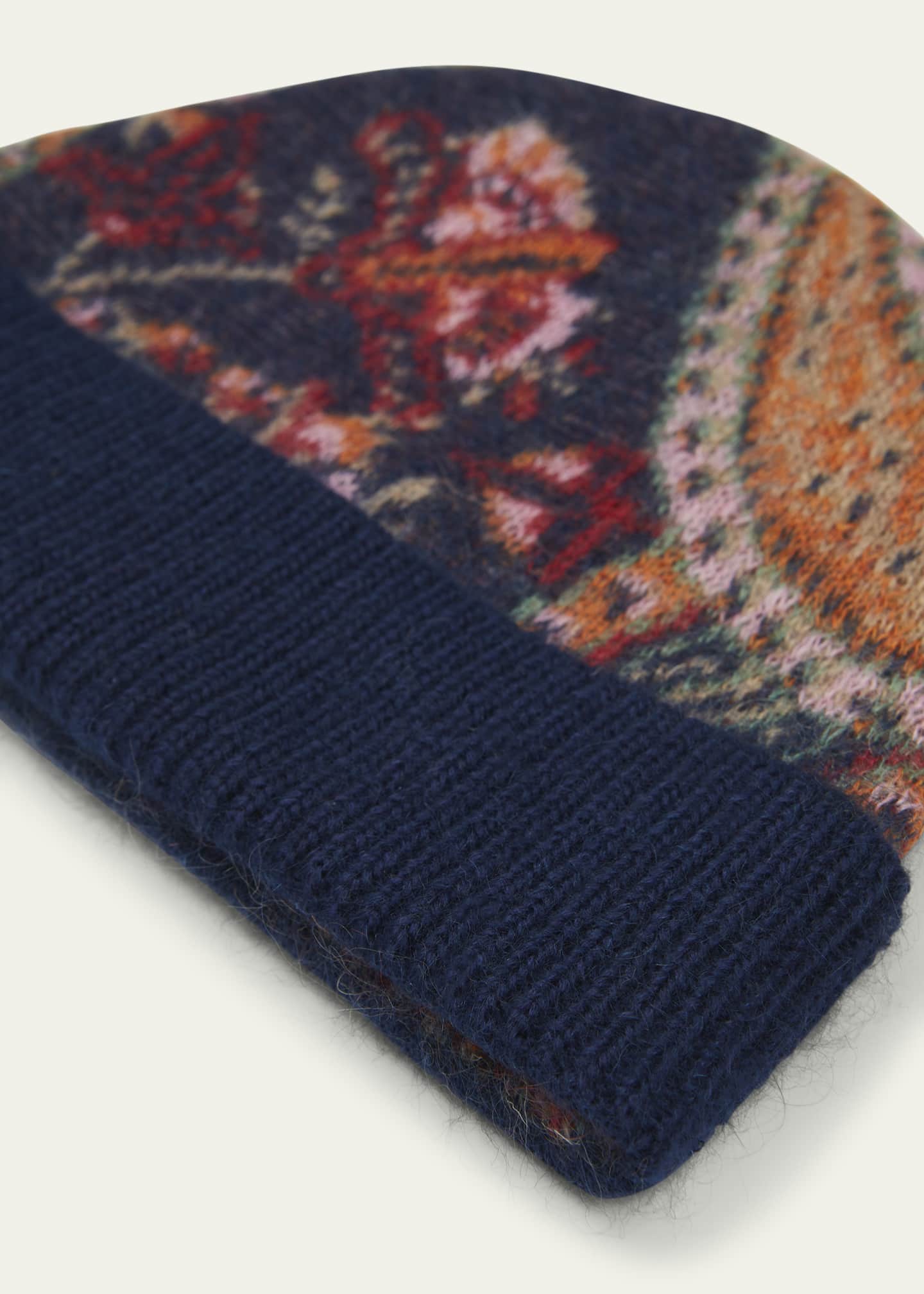 Etro Paisley Knit Ribbed Beanie Image 3 of 3