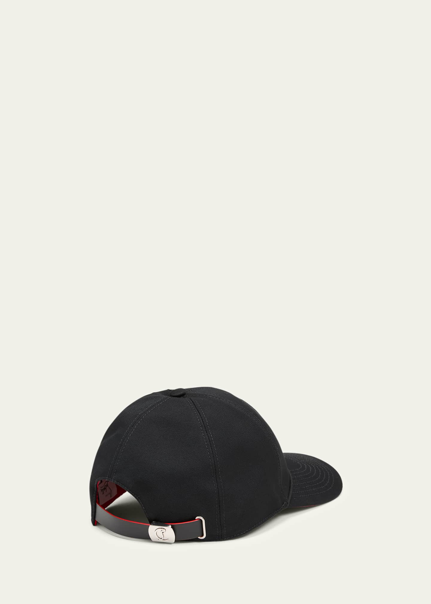 Christian Louboutin Men's Mooncrest Embroidered Baseball Hat Image 2 of 2