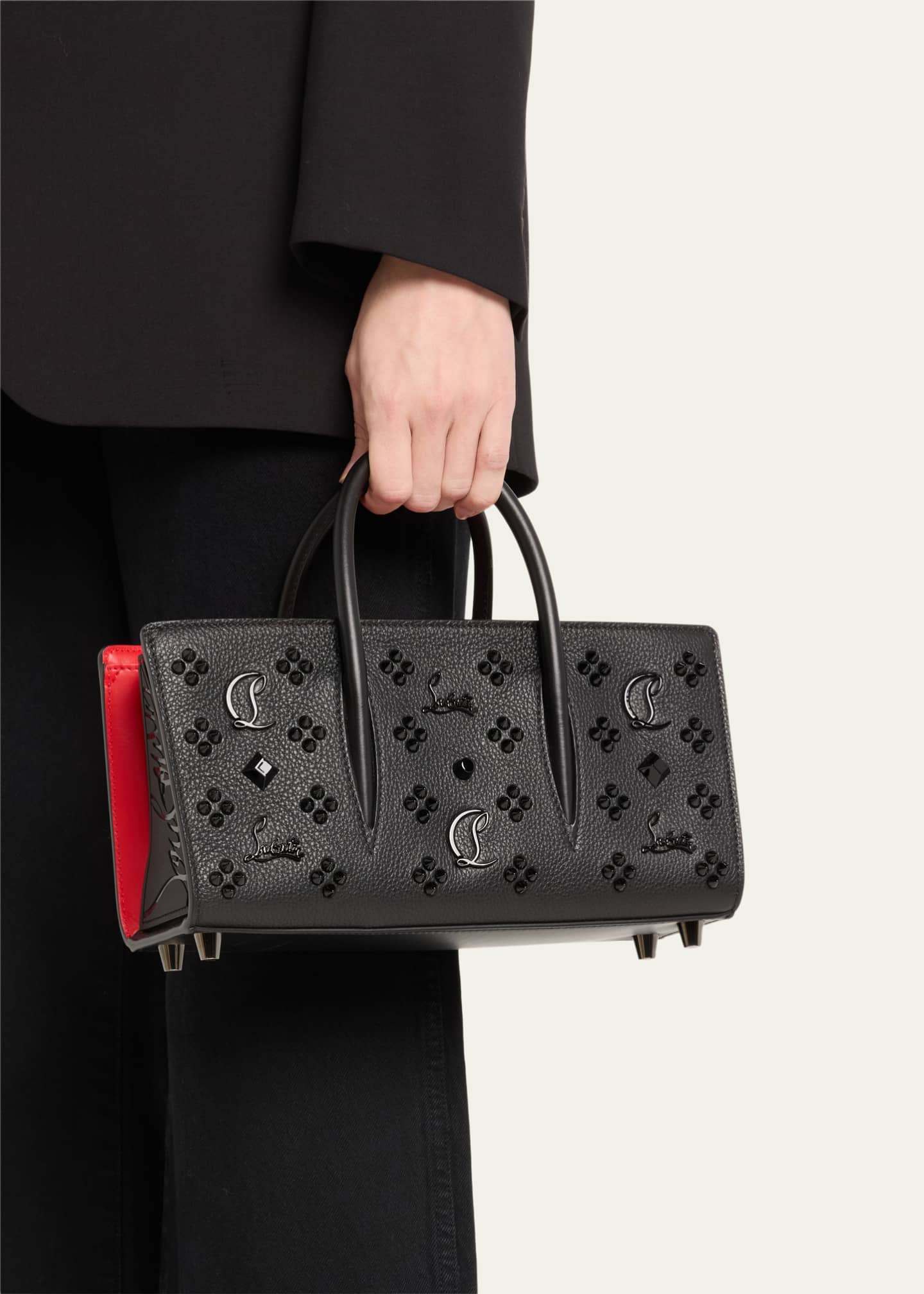 Christian Louboutin Paloma Baguette in Leather with Loubinthesky Spikes Image 2 of 6