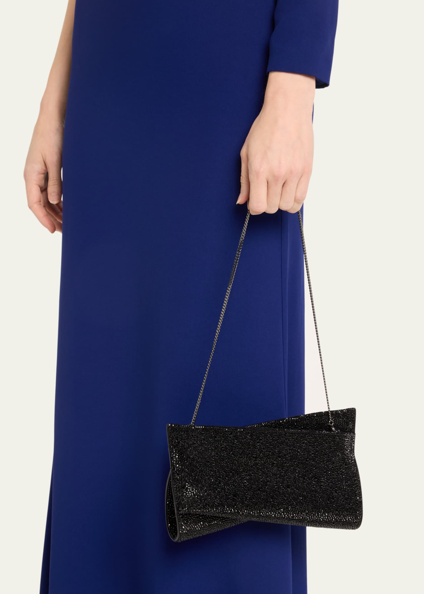 Christian Louboutin Loubitwist Small Clutch in Strass Image 2 of 5