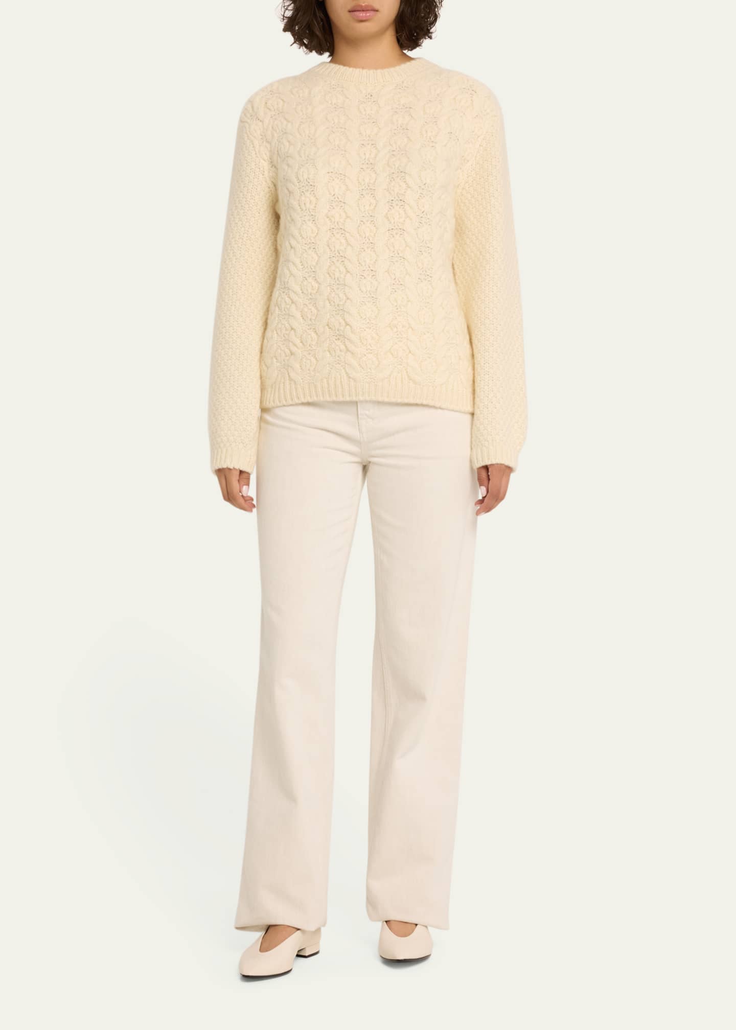 Loro Piana Cashmere-Blend Cable-Knit Sweater - Bergdorf Goodman