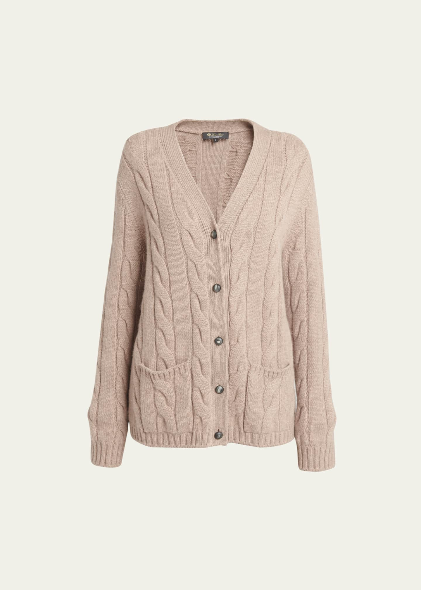 Loro Piana Napier Cashmere CableKnit Cardigan Bergdorf Goodman