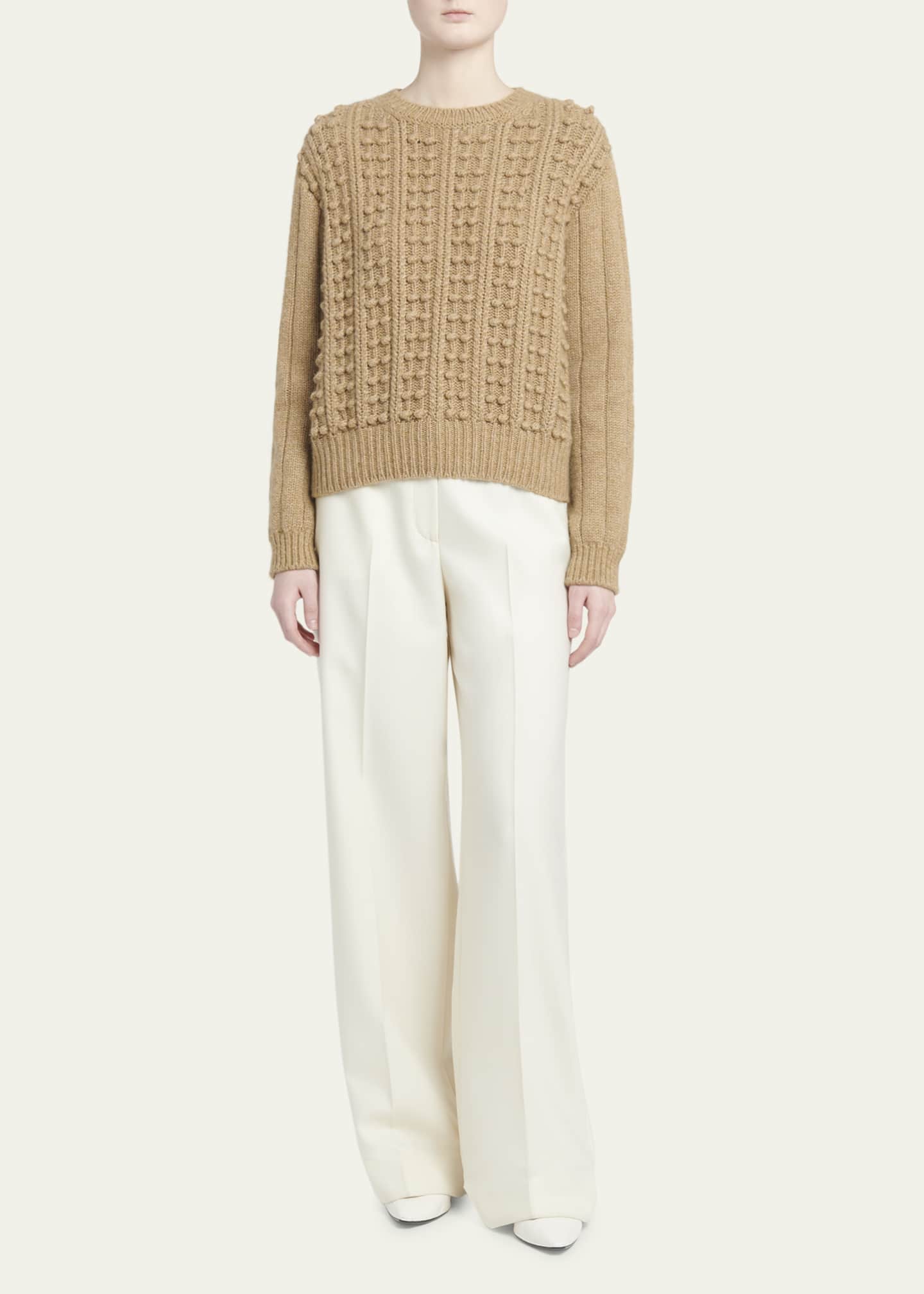 Loro Piana Erdenet Cashmere-Blend Ball Knit Sweater - Bergdorf Goodman