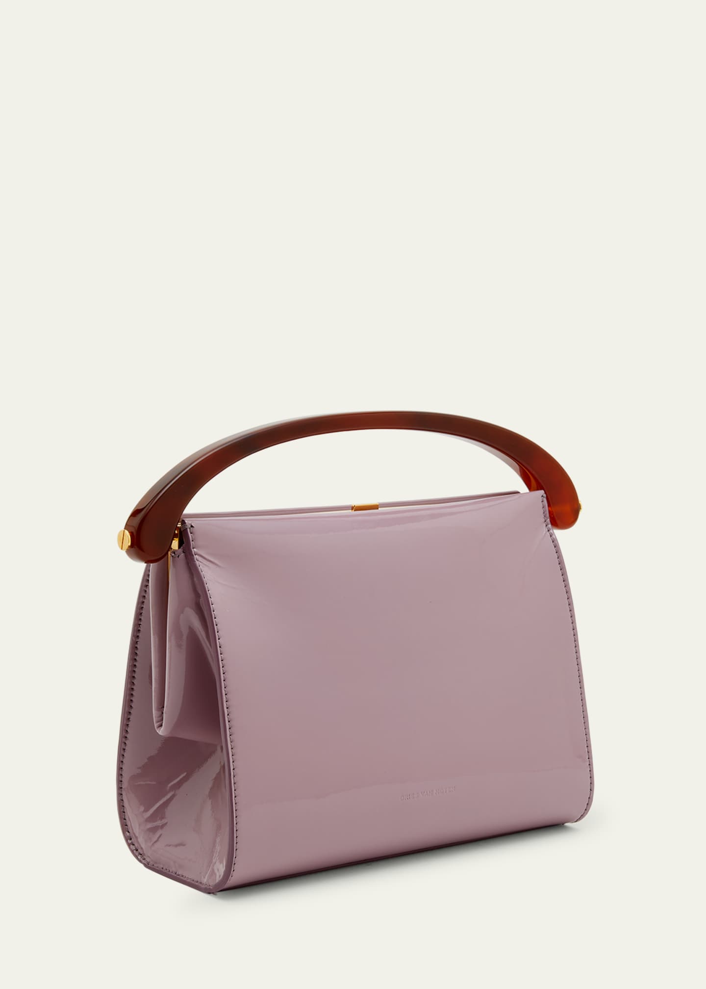 Patent Leather Tote Bag in Brown - Dries Van Noten